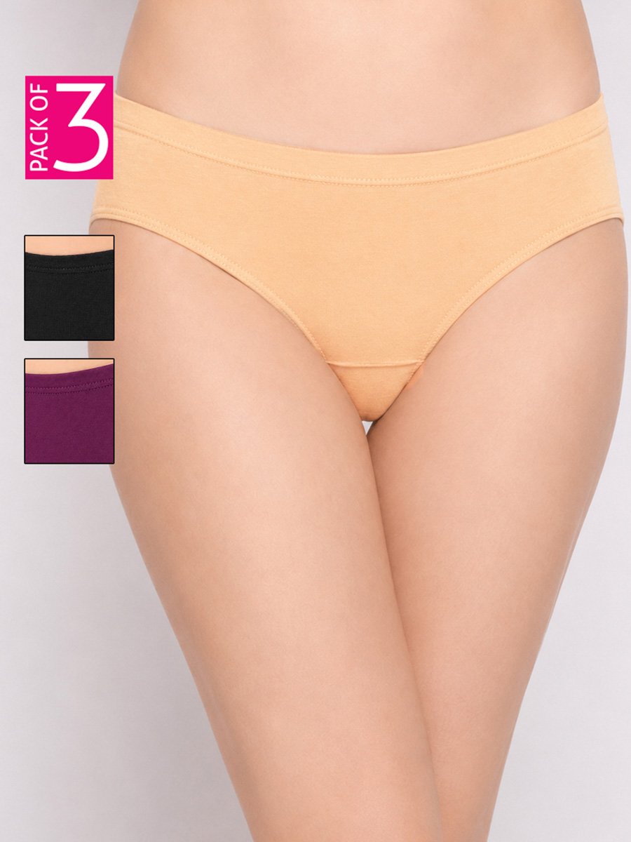 Pack of 3 - Mid Waist Hipster Panties
