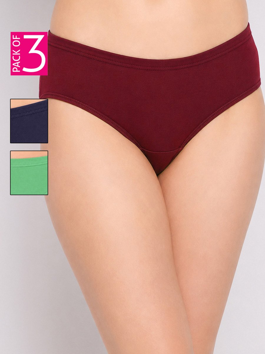 Pack of 3 - Mid Waist Hipster Panties