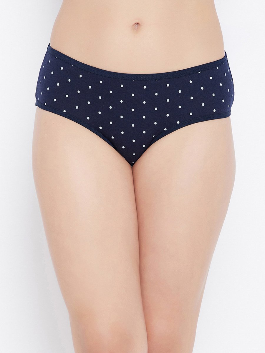 Mid Waist Polka Print Hipster Panty