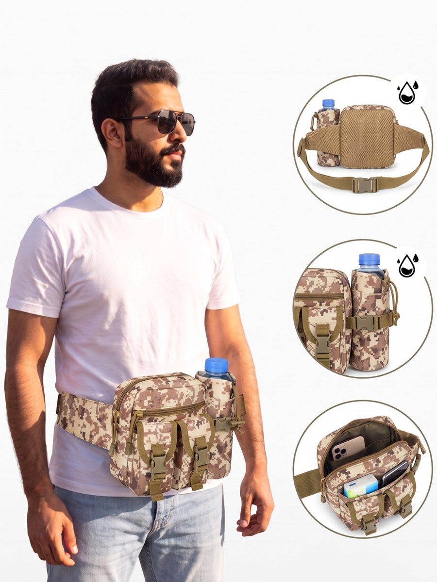 حقيبة خصر بطبعة مموهة