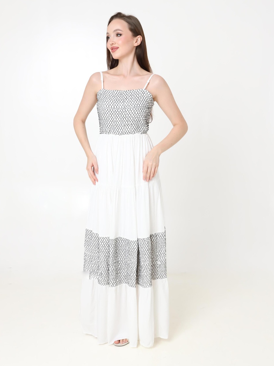 White Maxi Dress with Adjustable Straps