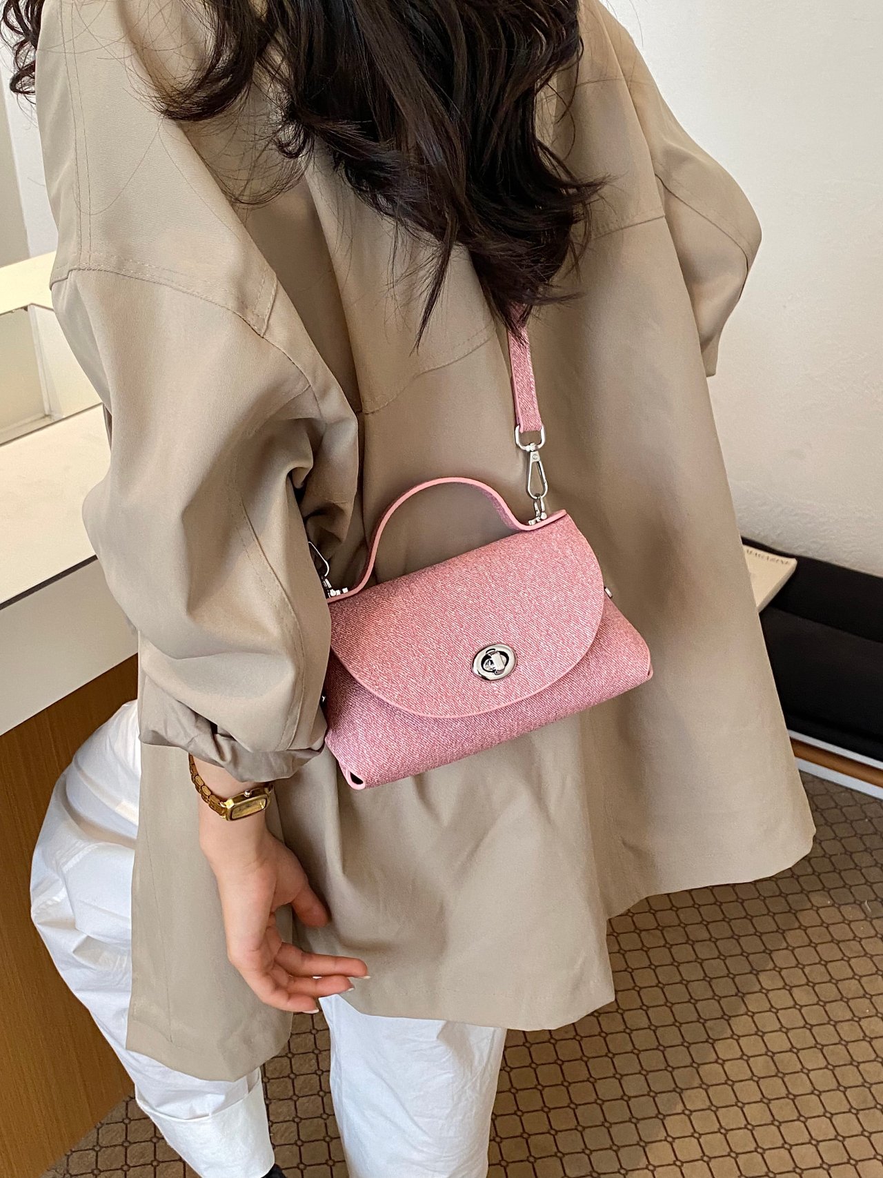 Pink Crossbody Bag
