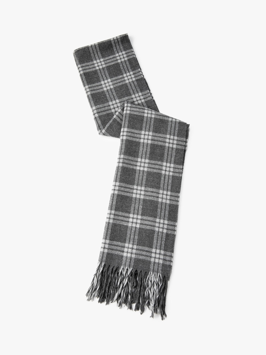 Tasseled Textured Plaid Scarf