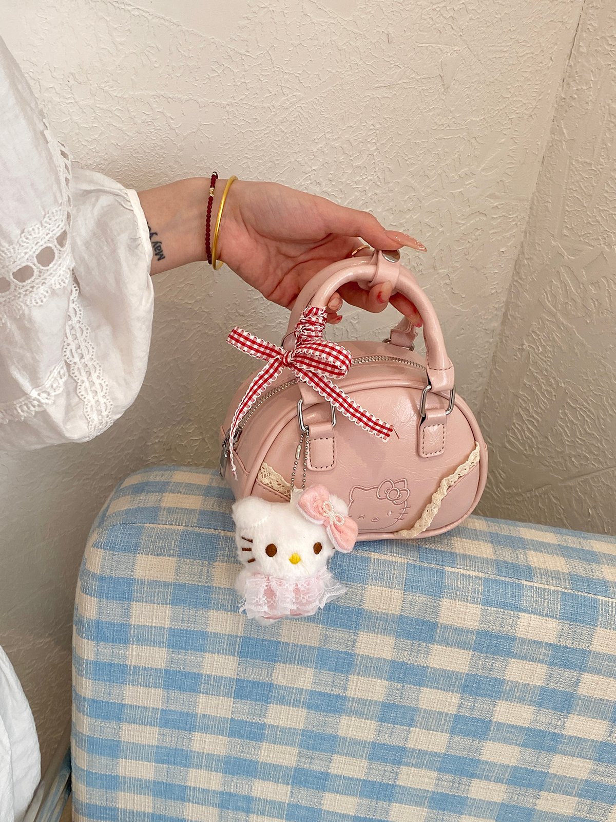 Pink Plain Handbag