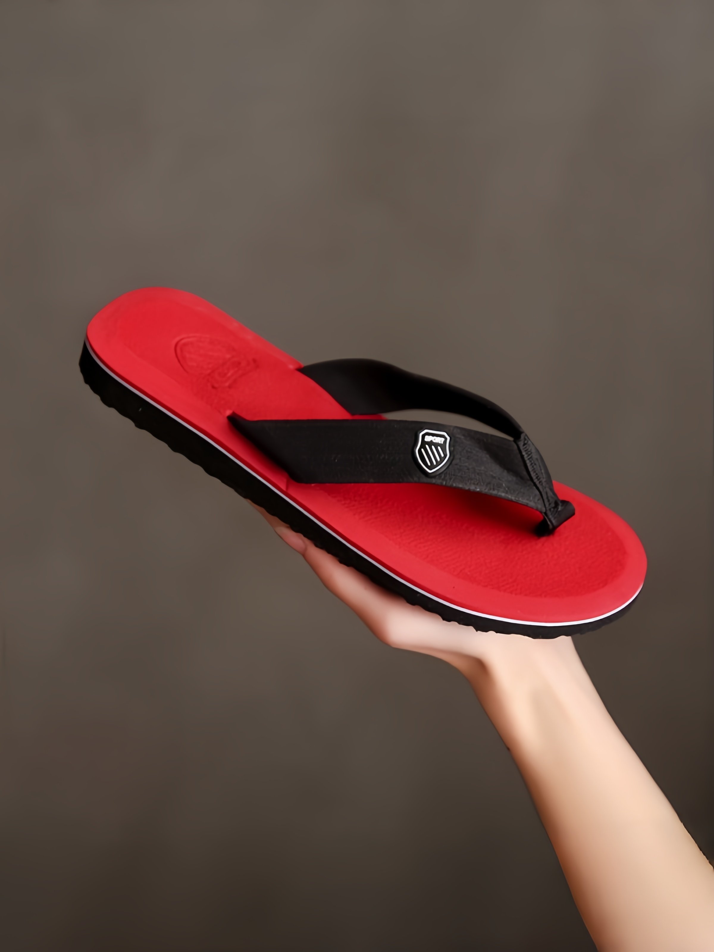 Men Red Comfort Flip Flops