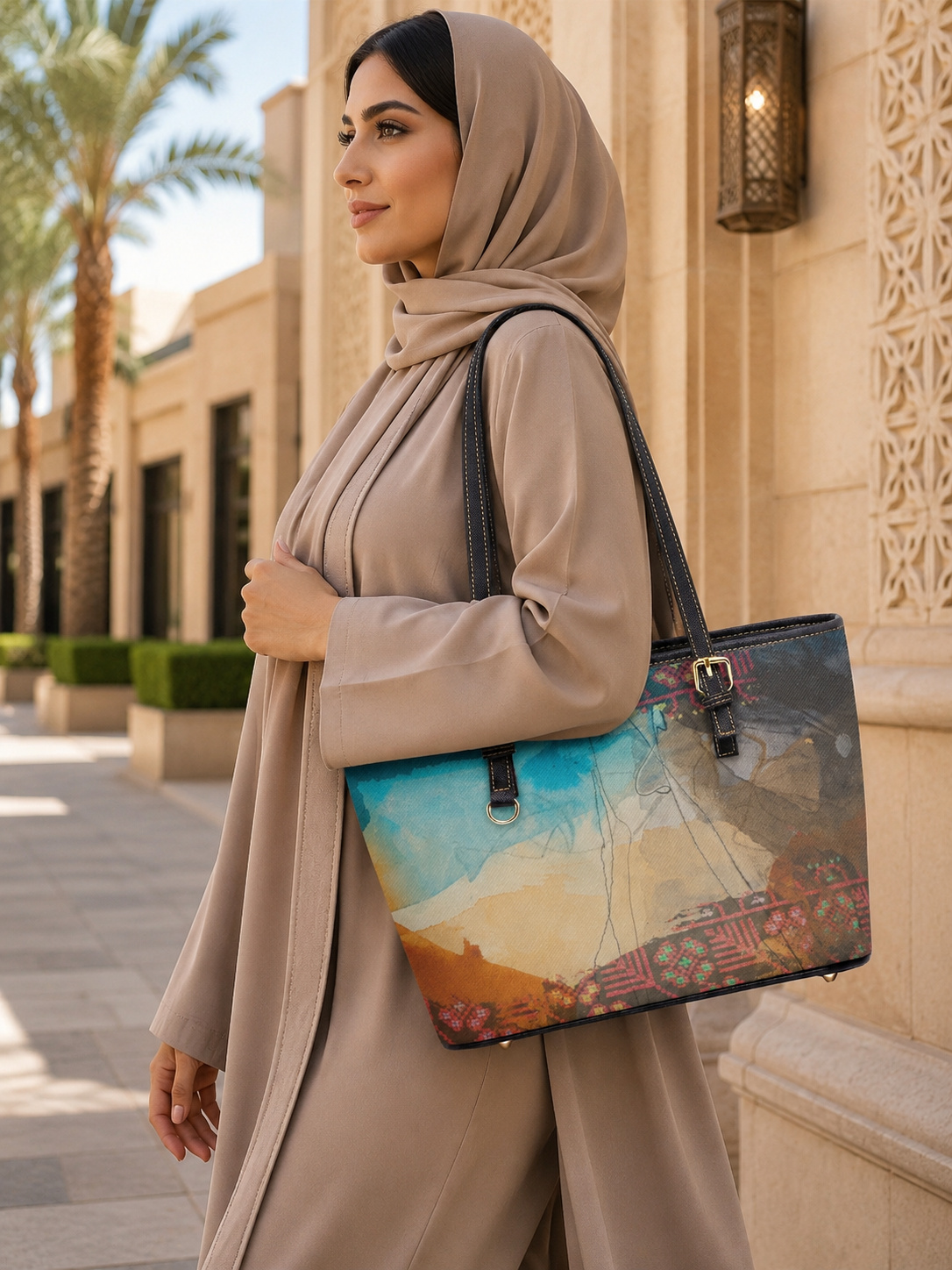 Abstract Art Print Shoulder Bag