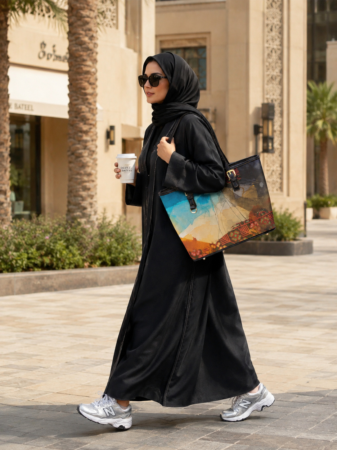 Abstract Art Print Shoulder Bag