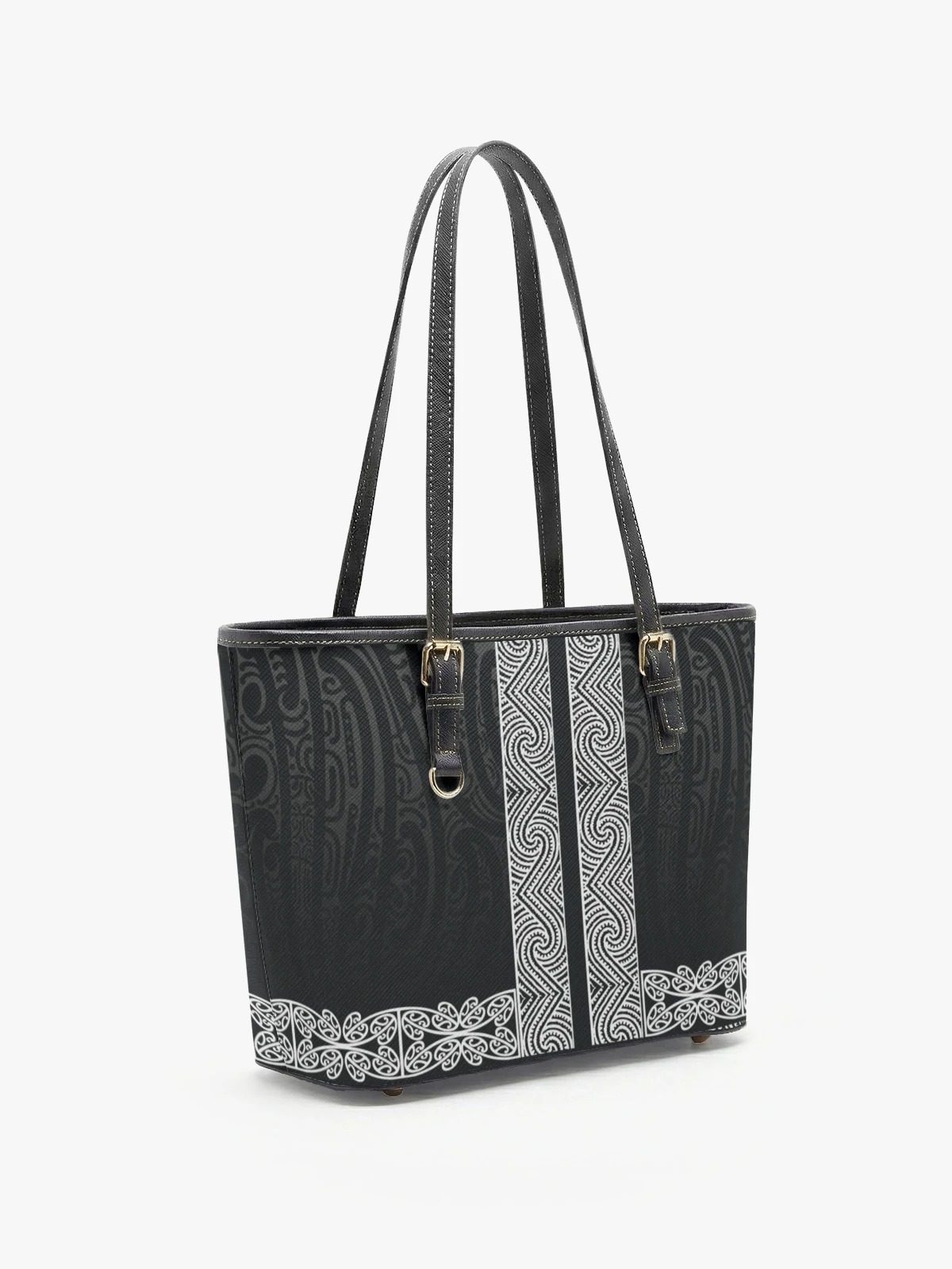 Tribal Geometric Ornament Print Tote Shoulder Bag