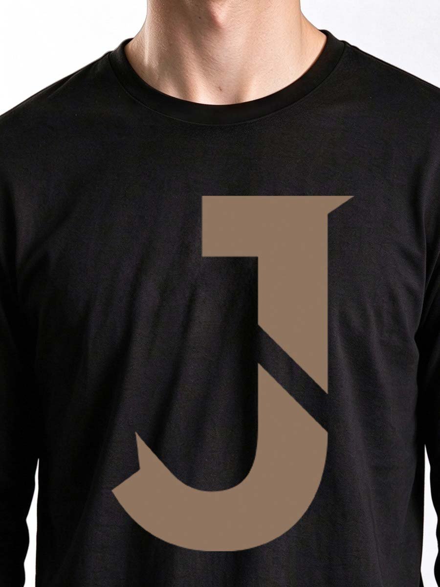 Black Graphic Print Long Sleeves Regular Fit T-Shirt