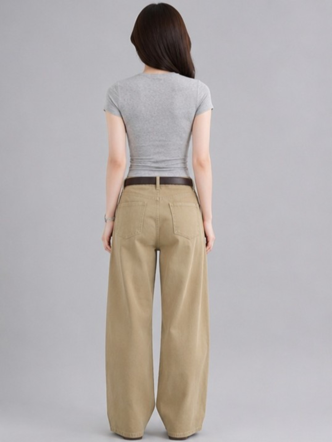 Grey Short Sleeve Ribbed Crop Top