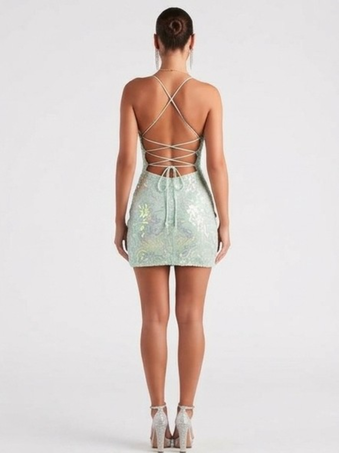Sequin Sleeveless Bodycon Mini Dress