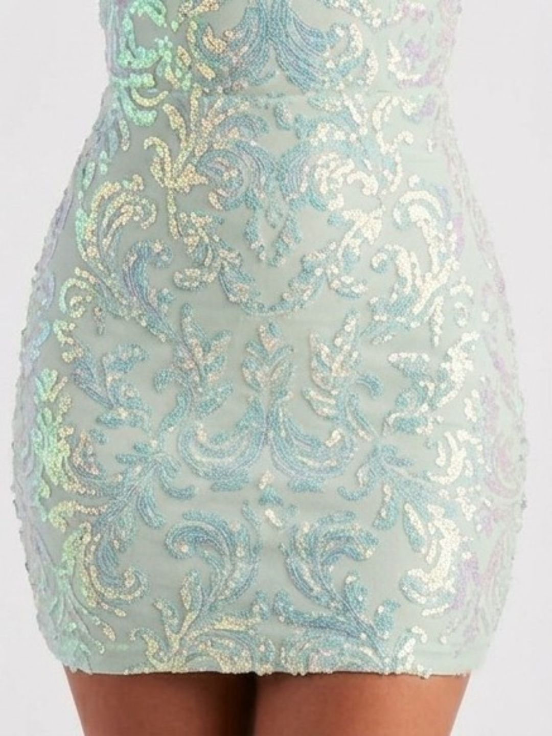 Sequin Sleeveless Bodycon Mini Dress