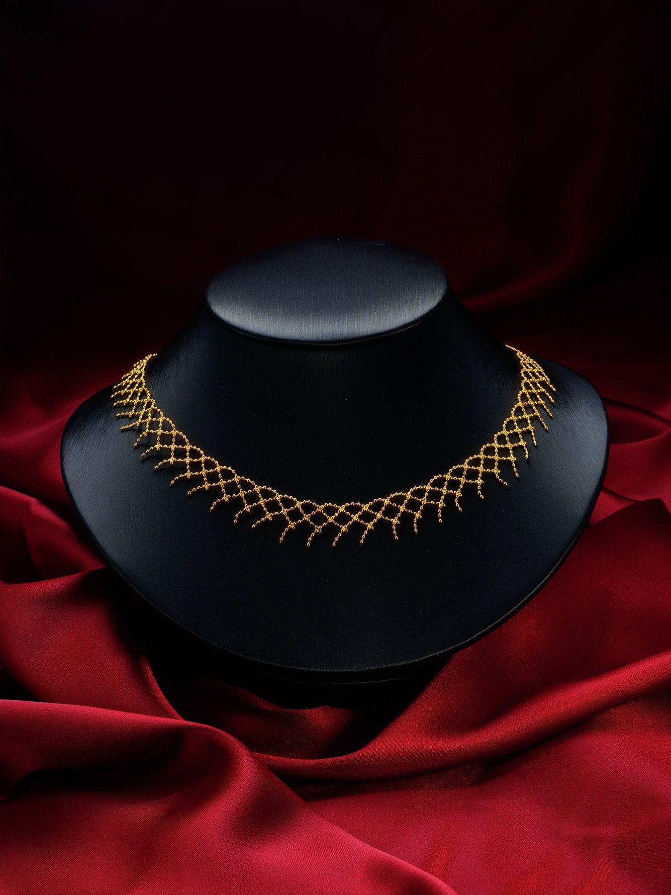 Gold Mesh Choker Necklace