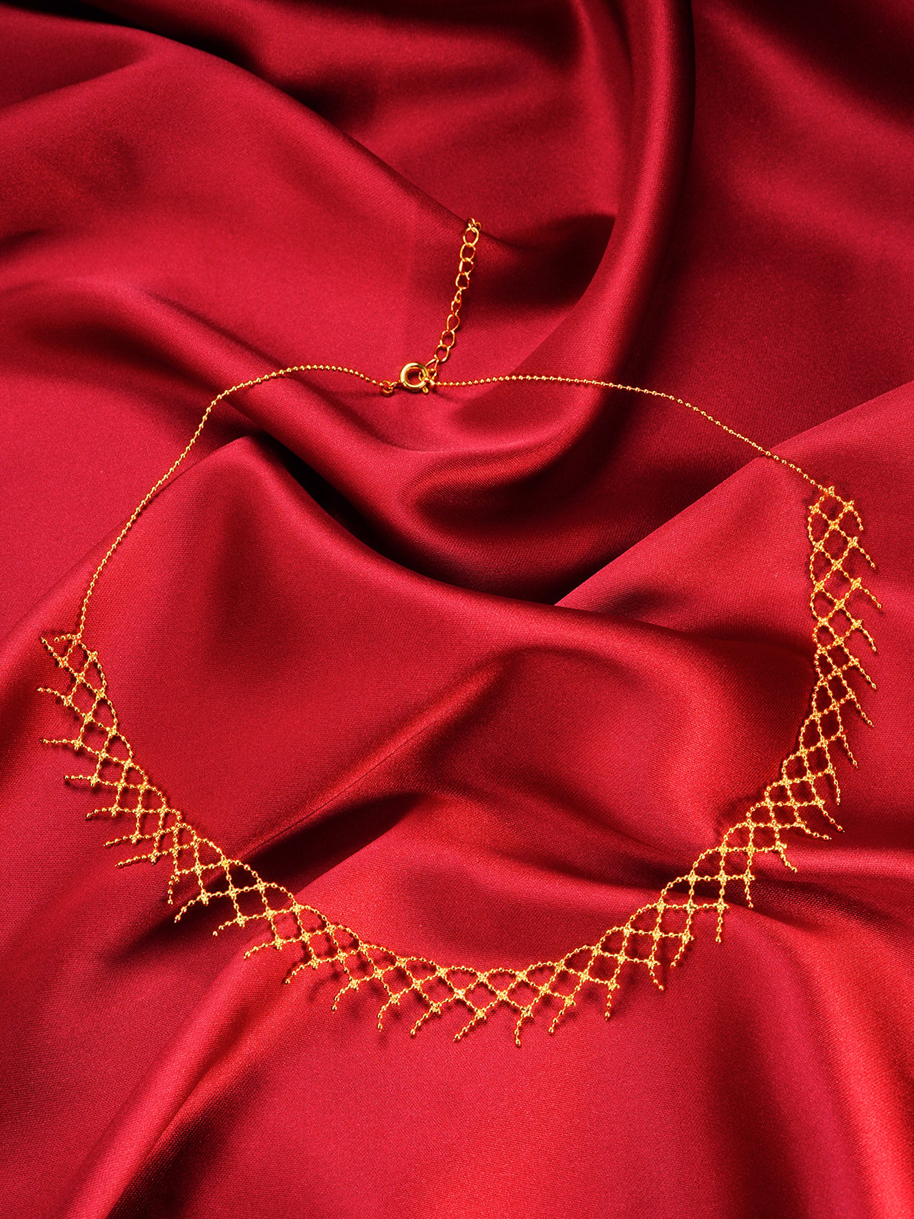Gold Mesh Choker Necklace