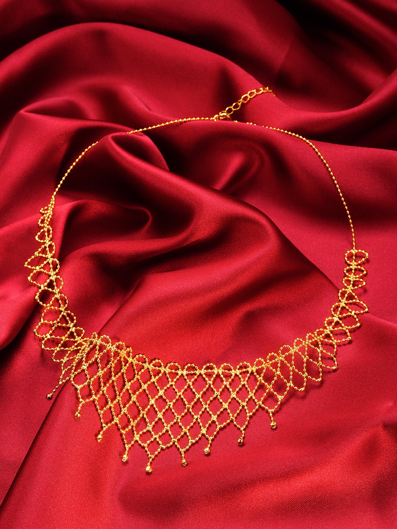 Gold Mesh Choker Necklace