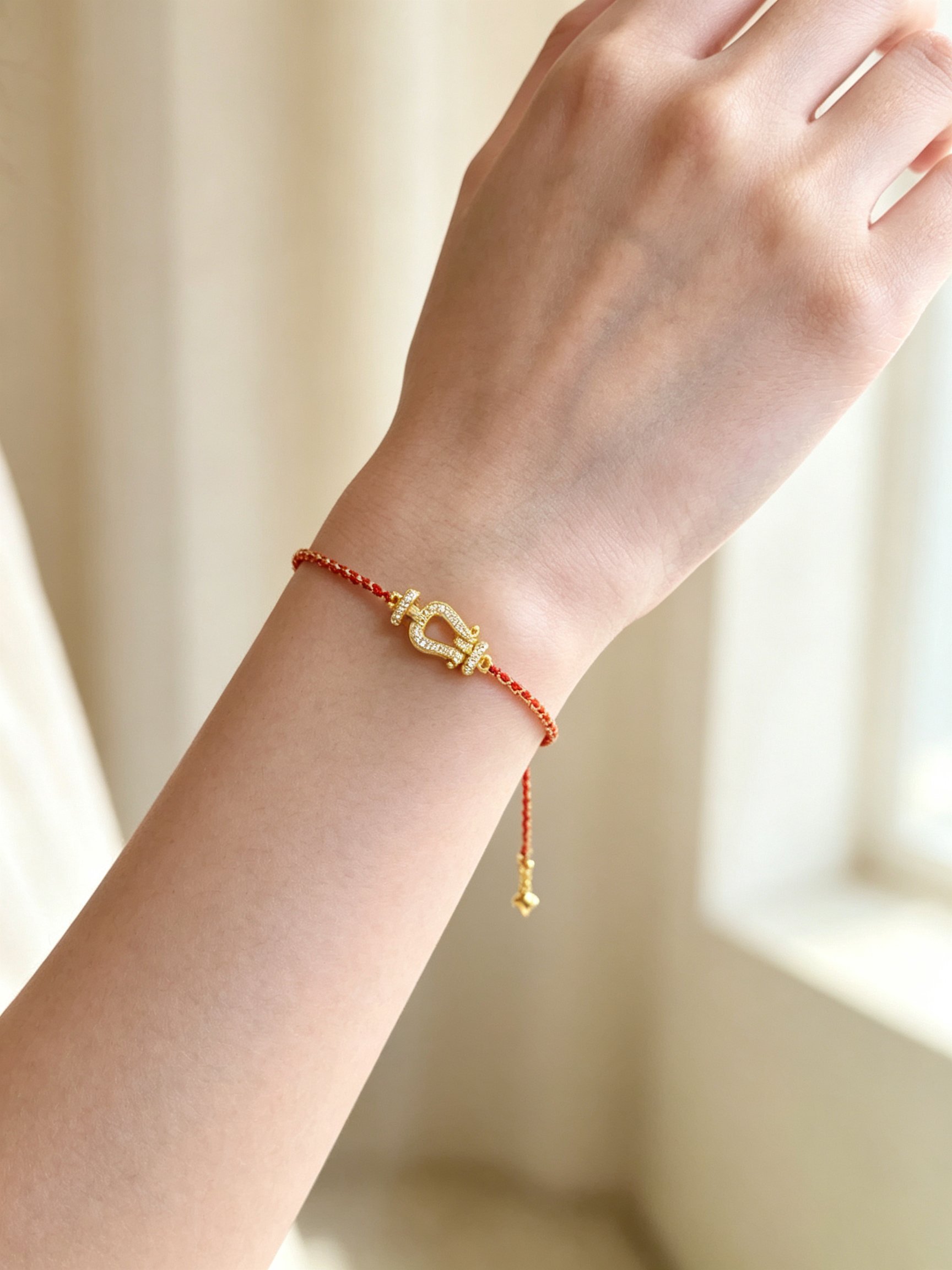 Golden Horseshoe Charm Bracelet