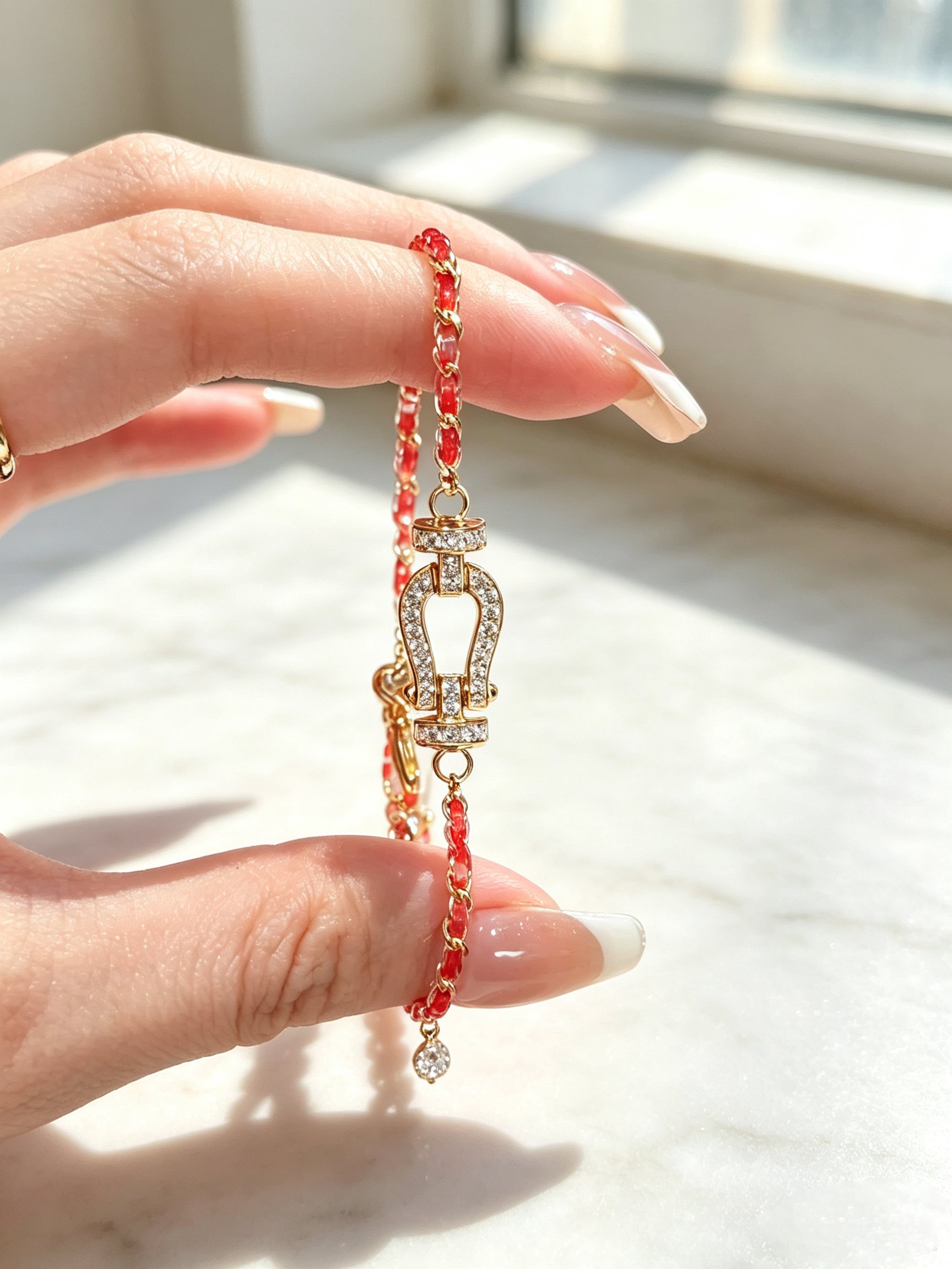 Golden Horseshoe Charm Bracelet