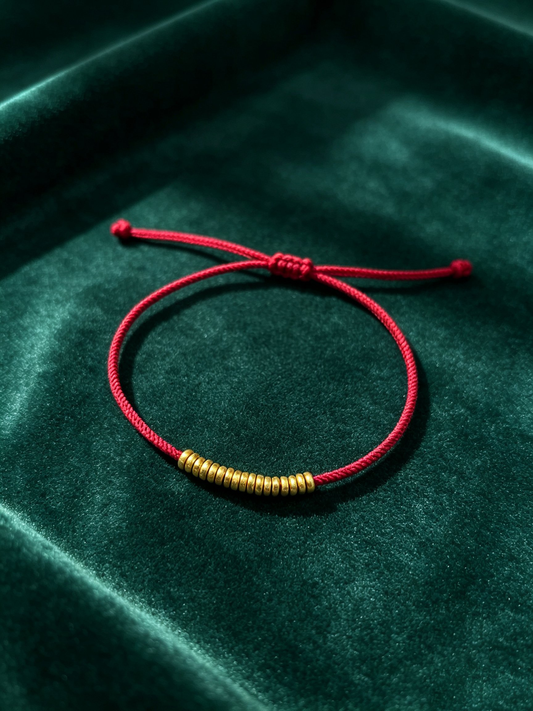 Red Braided Rope Adjustable Bracelet