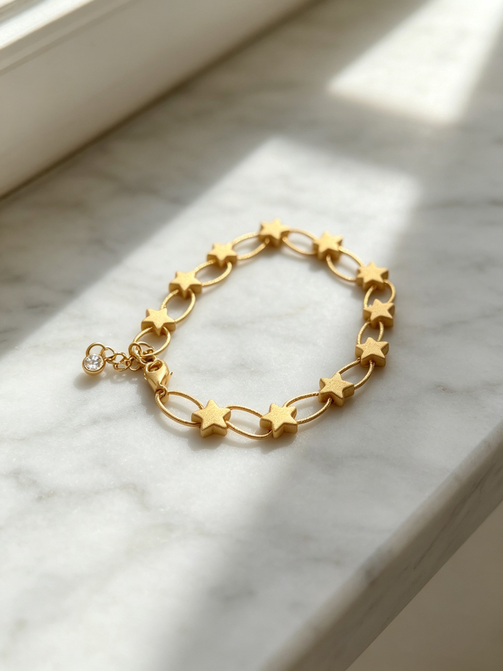 Gold Star Charm Bracelet