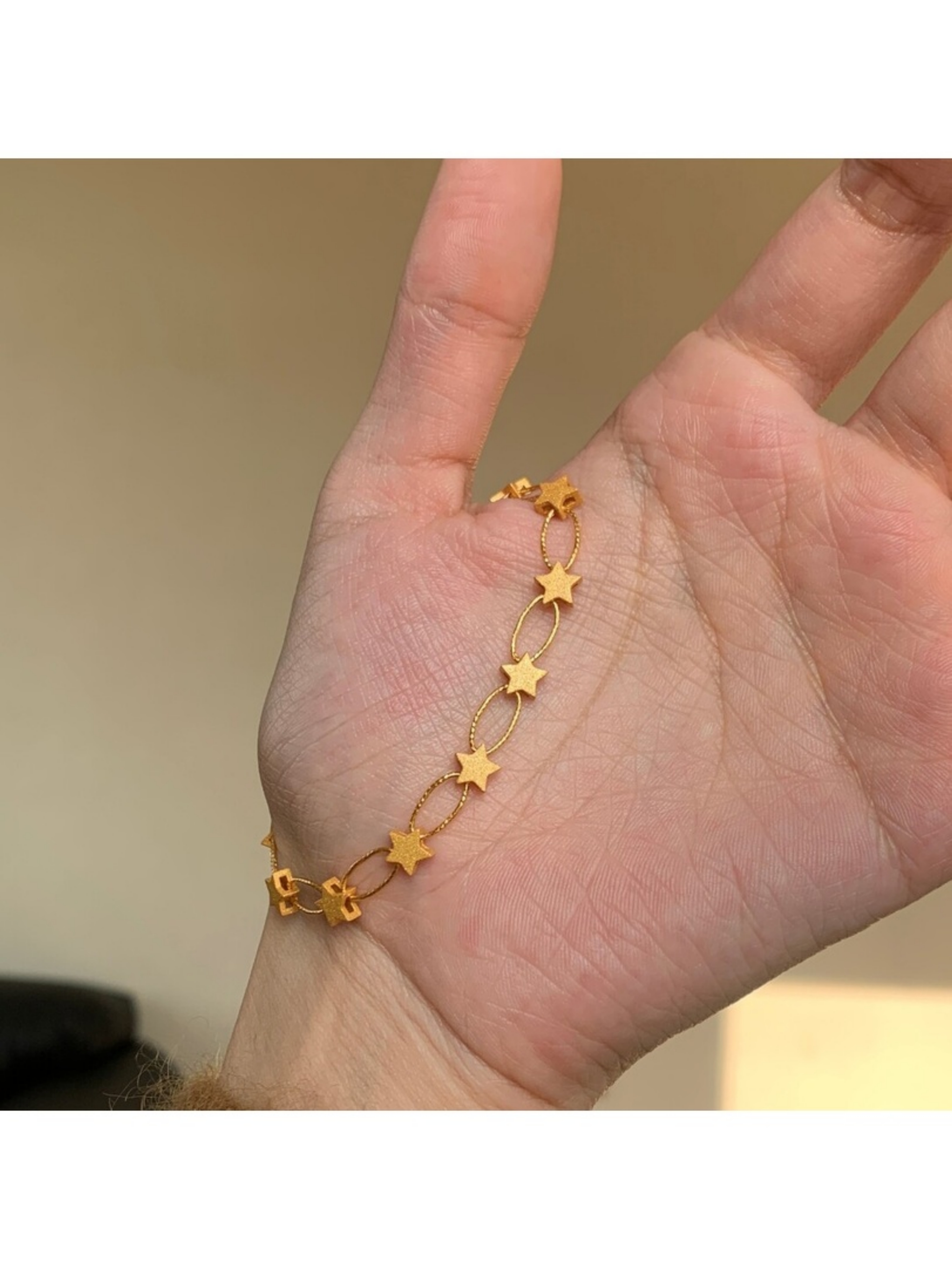 Gold Star Charm Bracelet