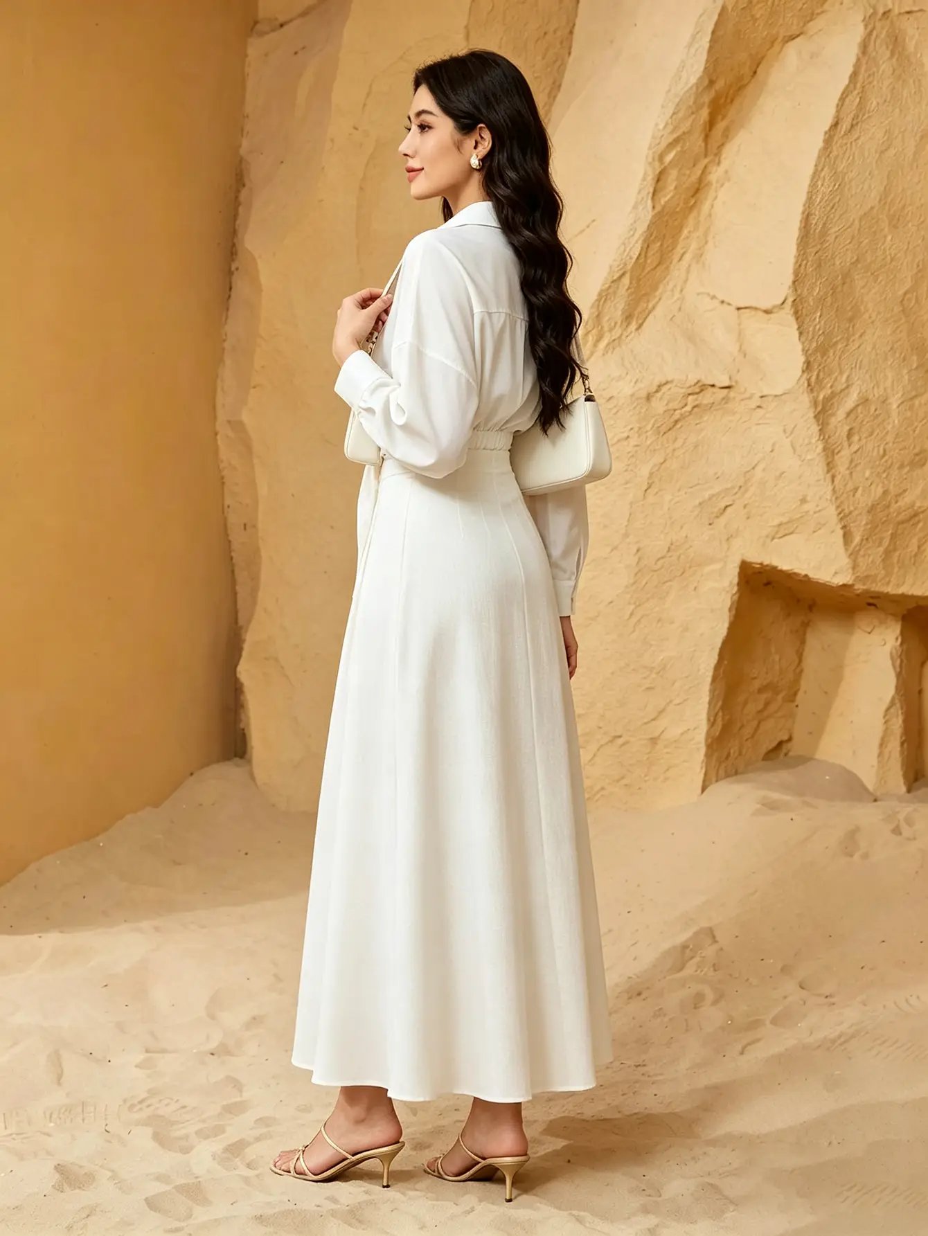 White Blouse and Skirt Co-ord Set