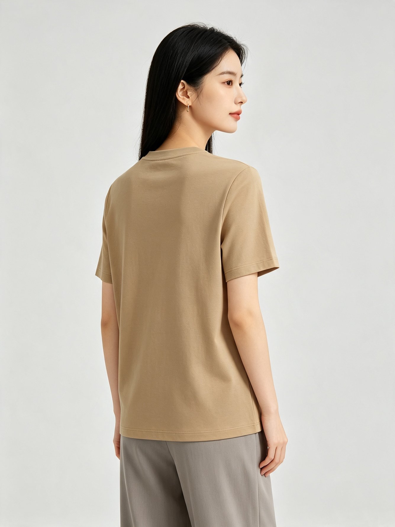 Beige Regular Fit Character Print T-Shirt with Short Sleeves
