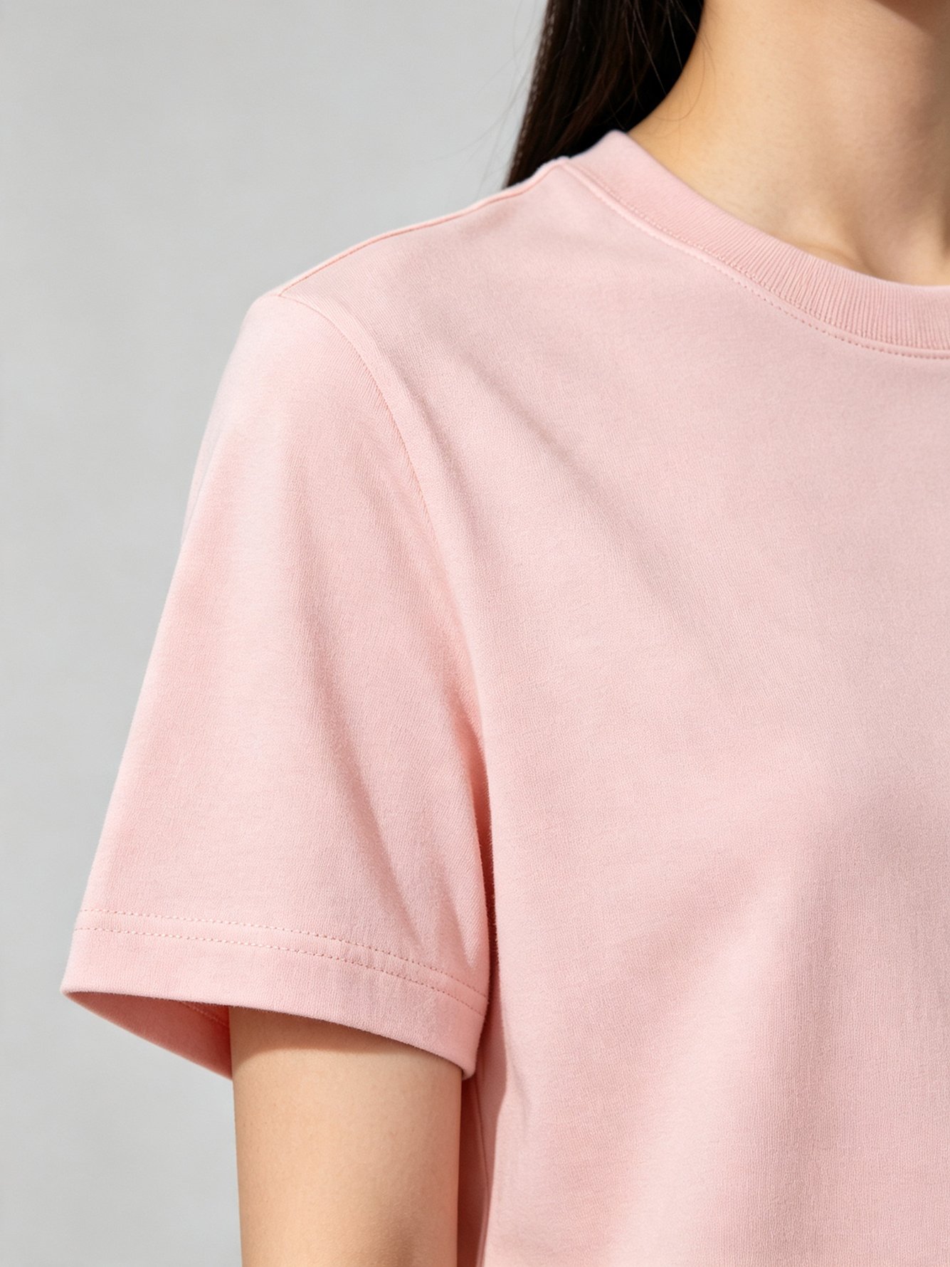 Pink Knitted Graphic Print Short Sleeve T-Shirt