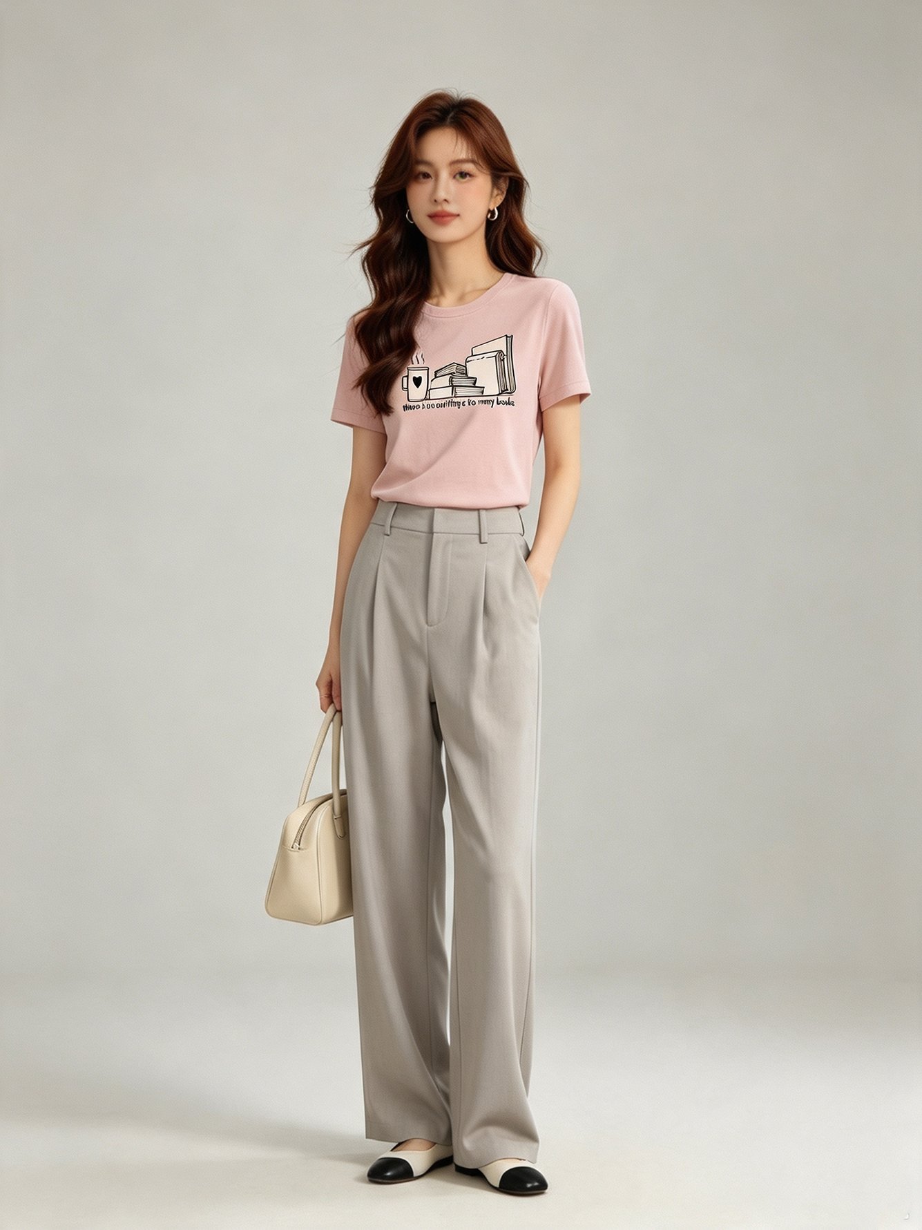 Pink Graphic Print Round Neck Regular Fit T-Shirt