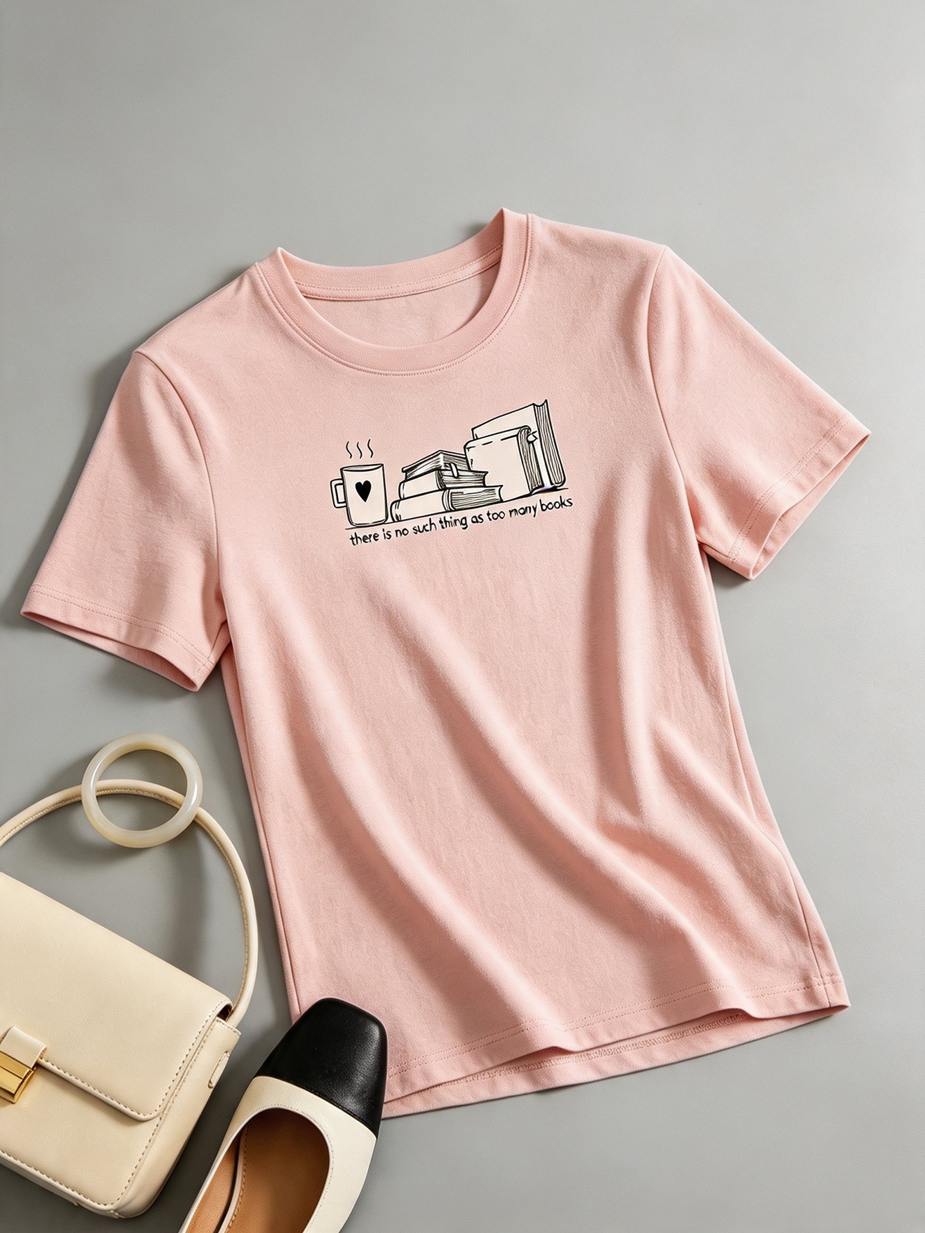 Pink Graphic Print Round Neck Regular Fit T-Shirt