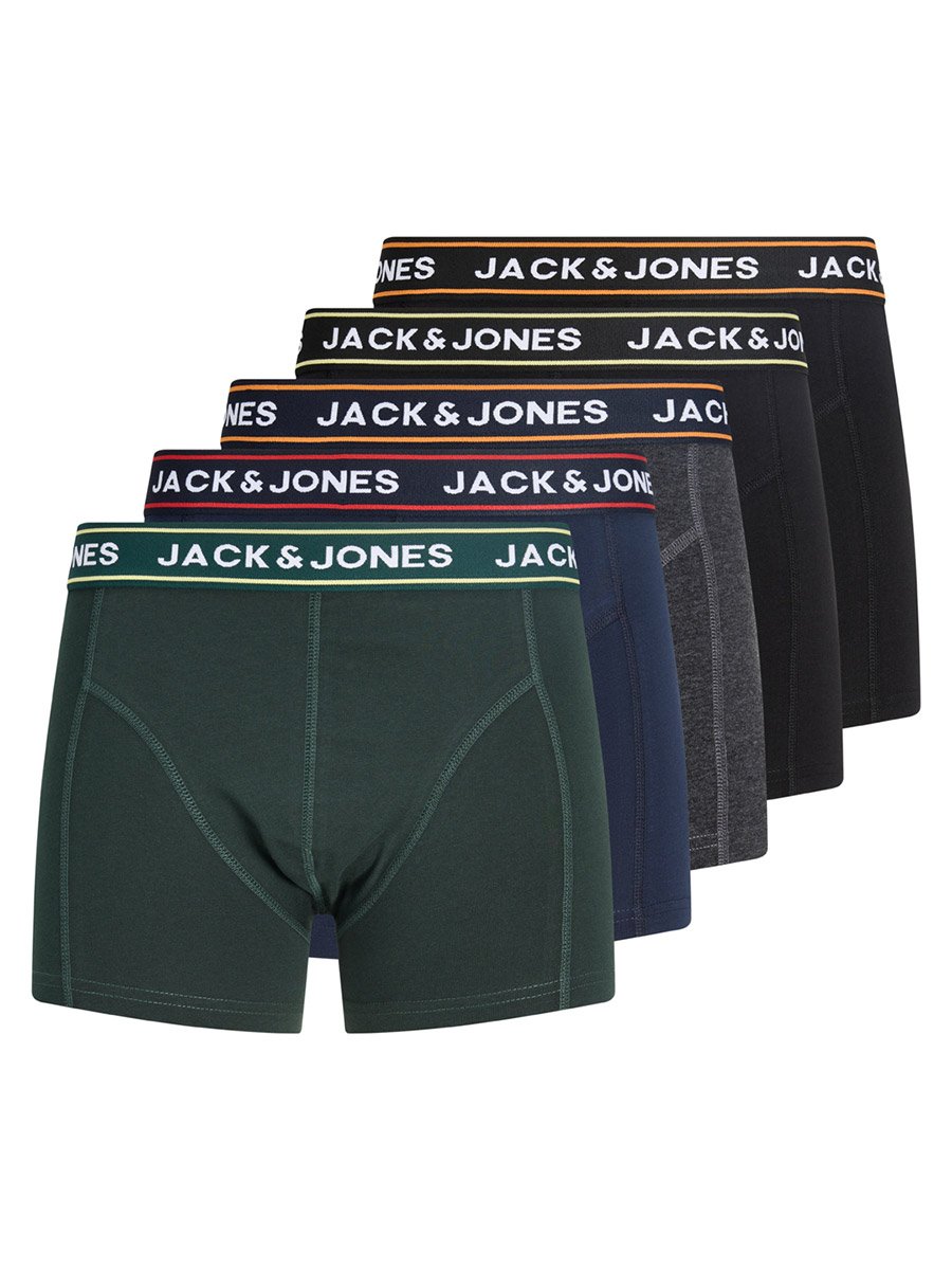 Pack of 5 - Back JACMAX Logo Print Trunks