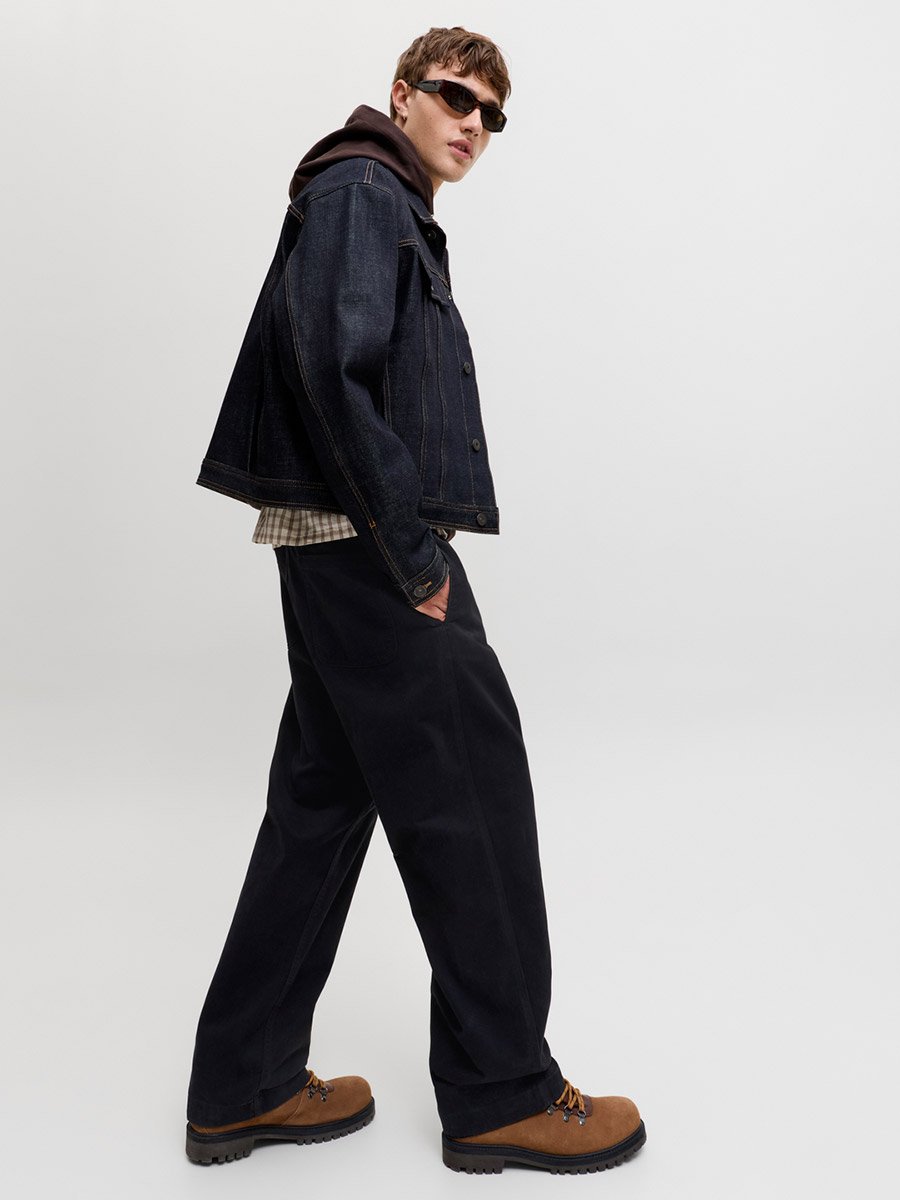 Black Baggy Fit Pants with Pockets