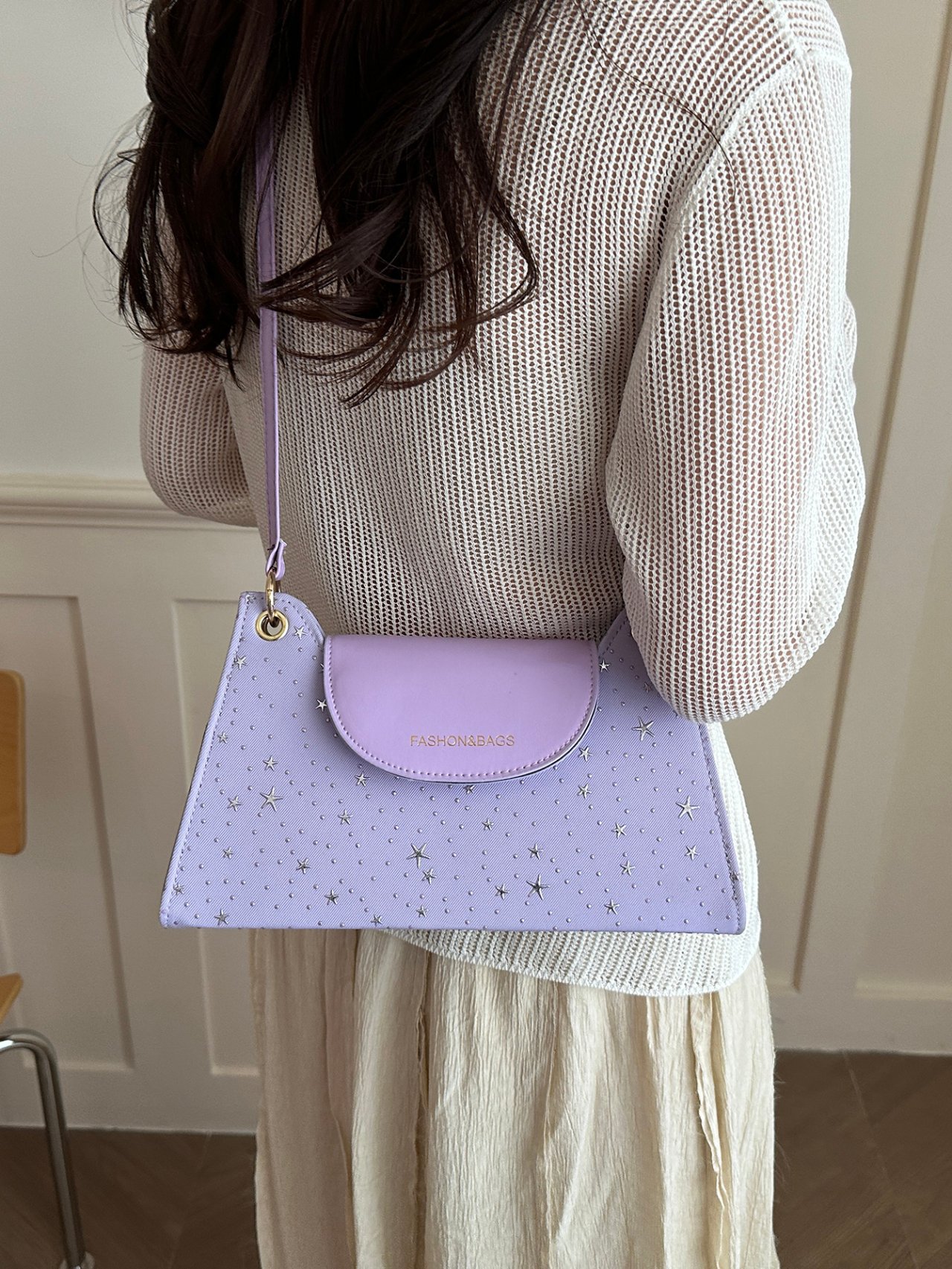 Purple Plain Crossbody Bag