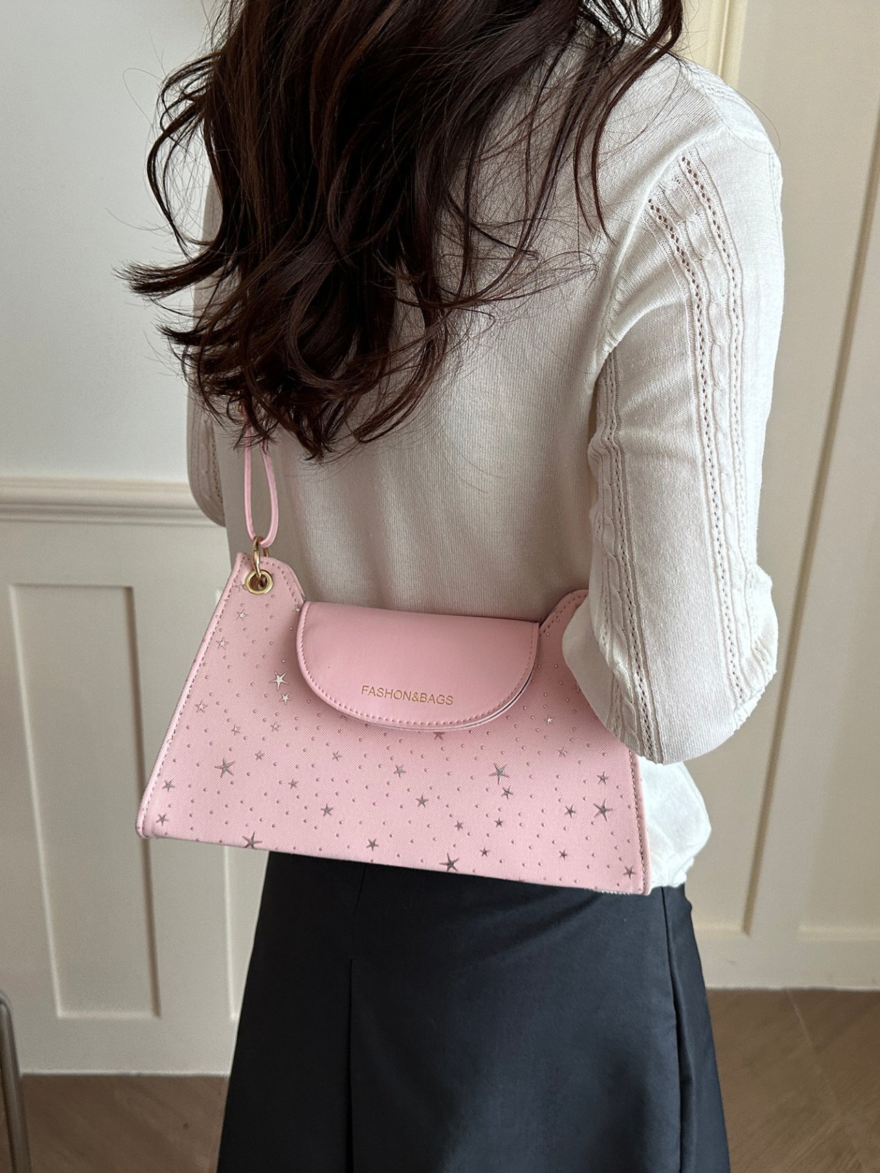 Pink Starry Crossbody Bag