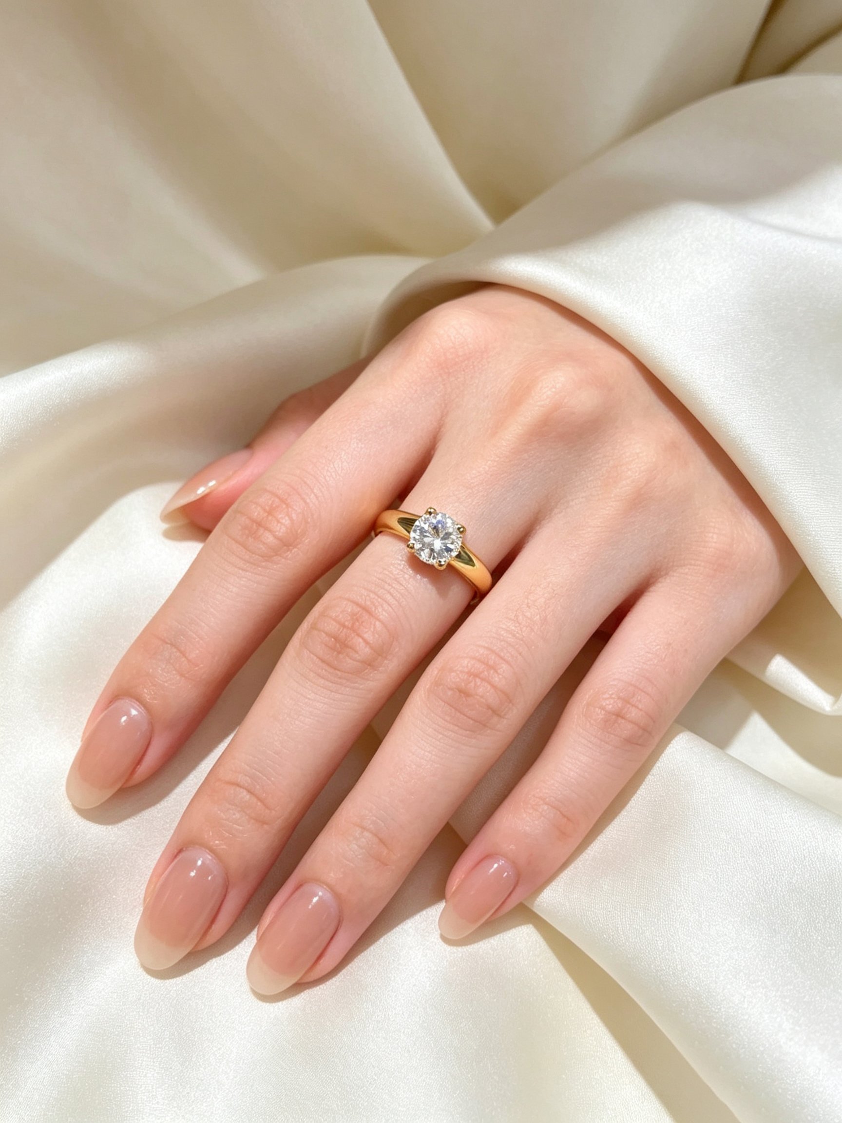 Gold Solitaire Ring