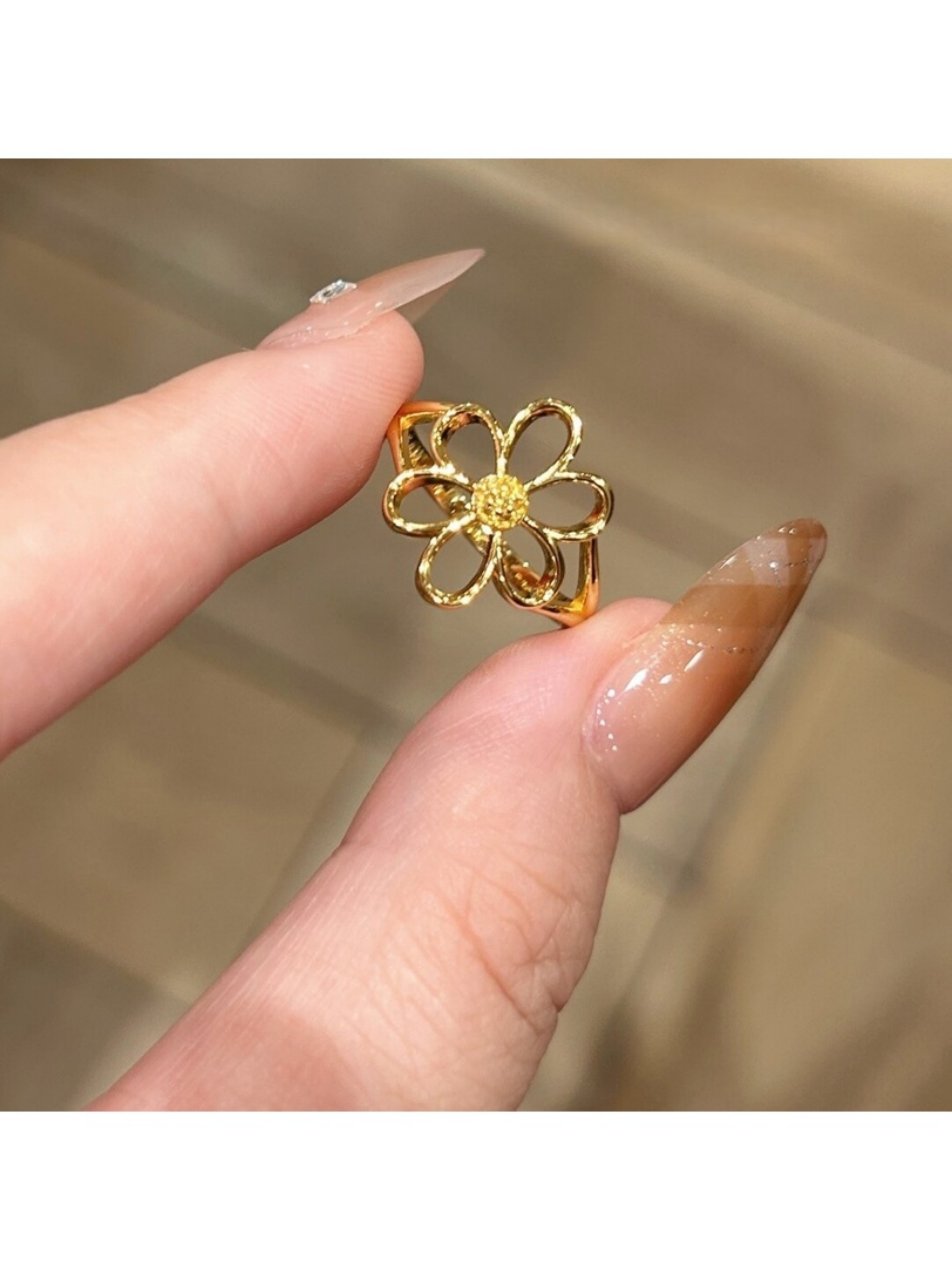 Golden Blossom Ring