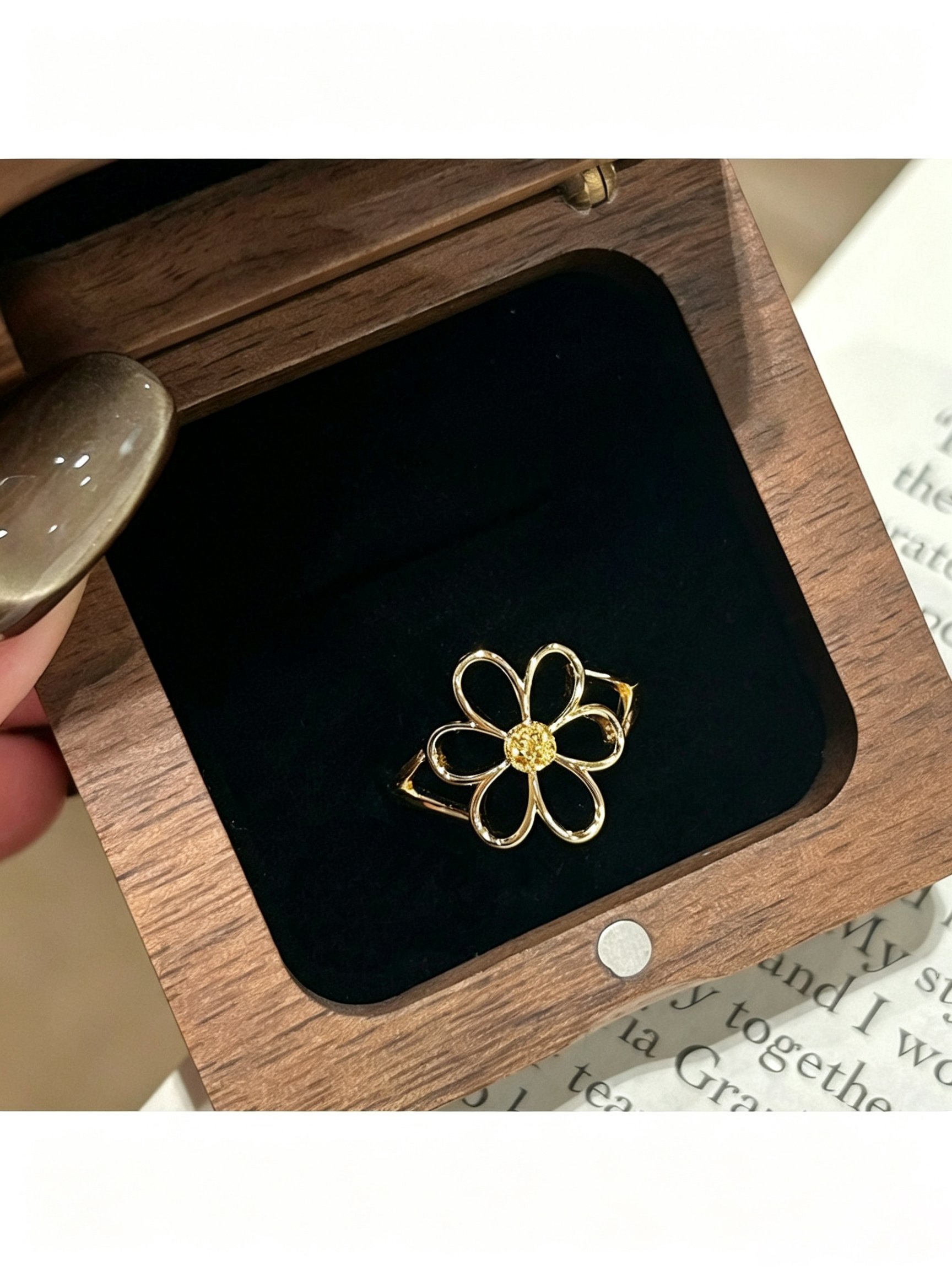 Golden Blossom Ring