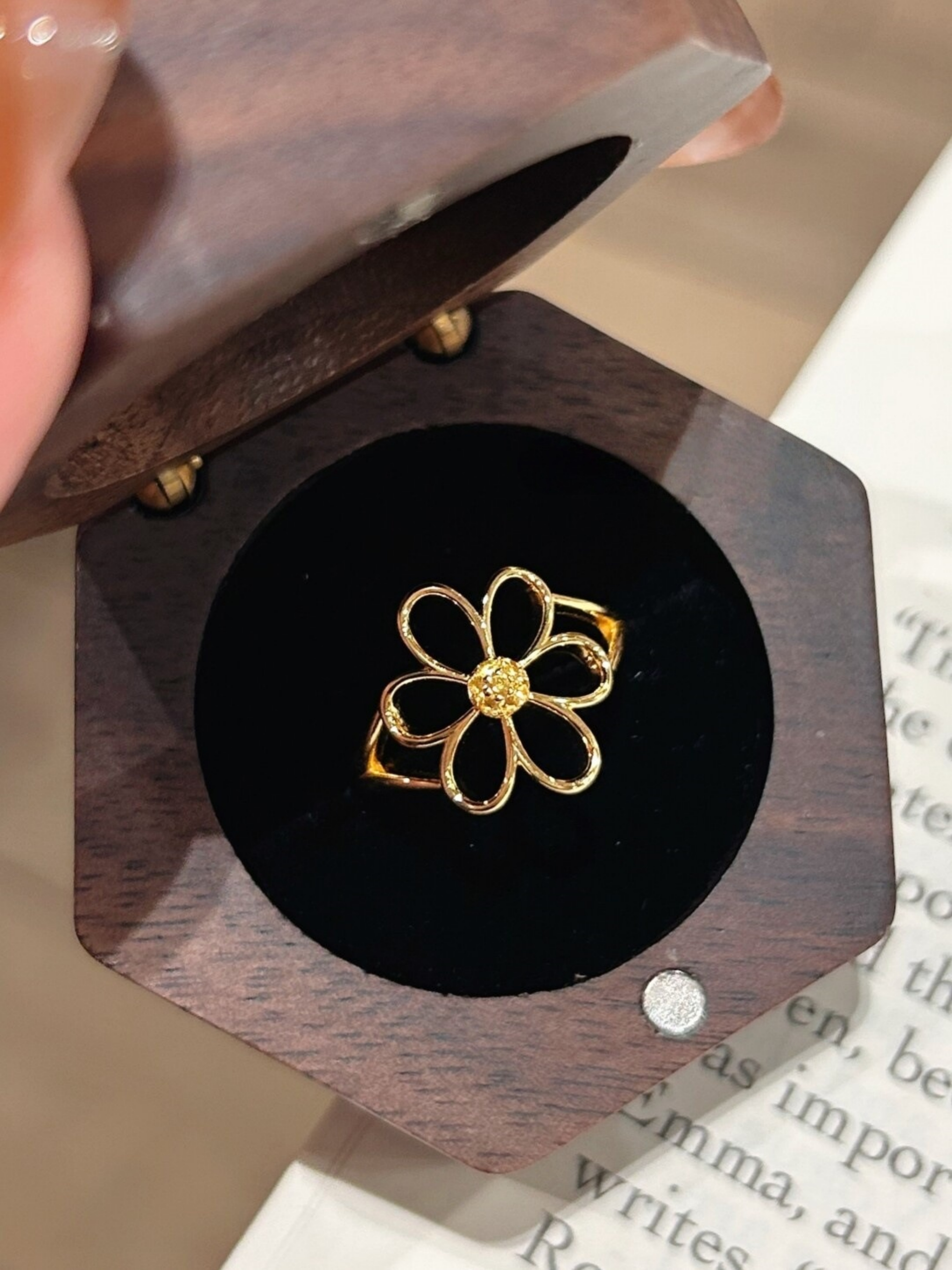 Golden Blossom Ring