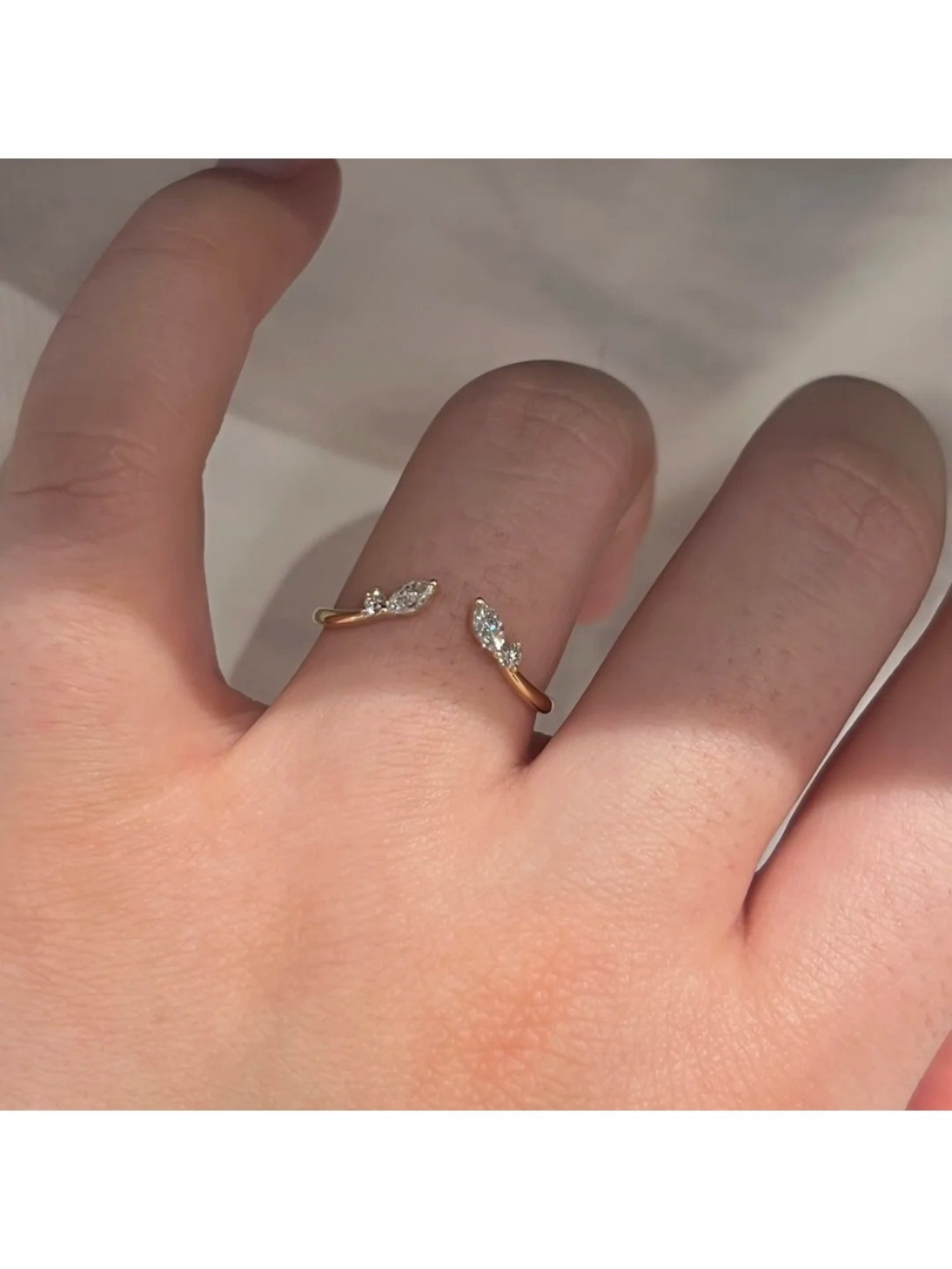 Golden Winged Sparkle Ring