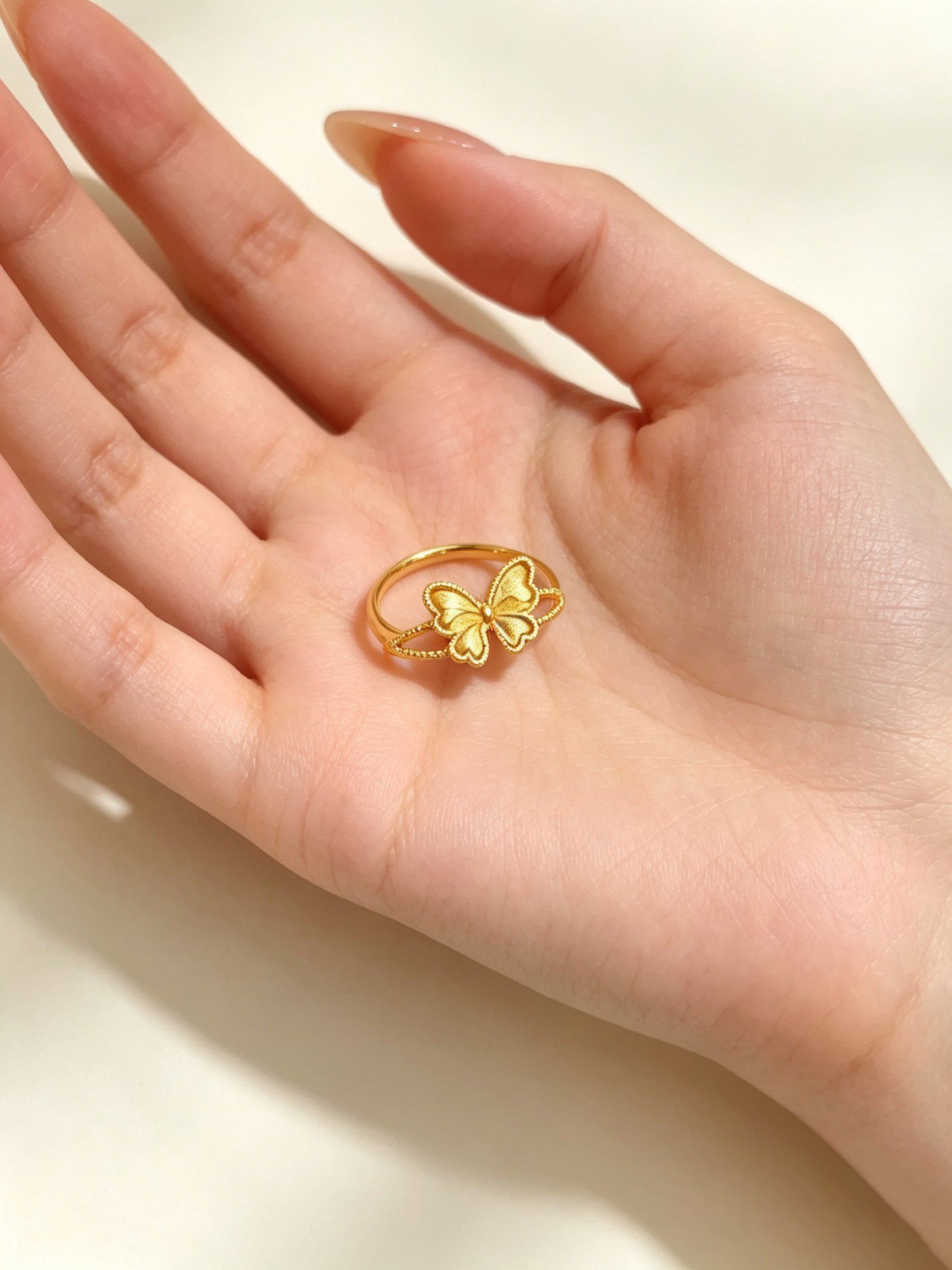Golden Butterfly Ring