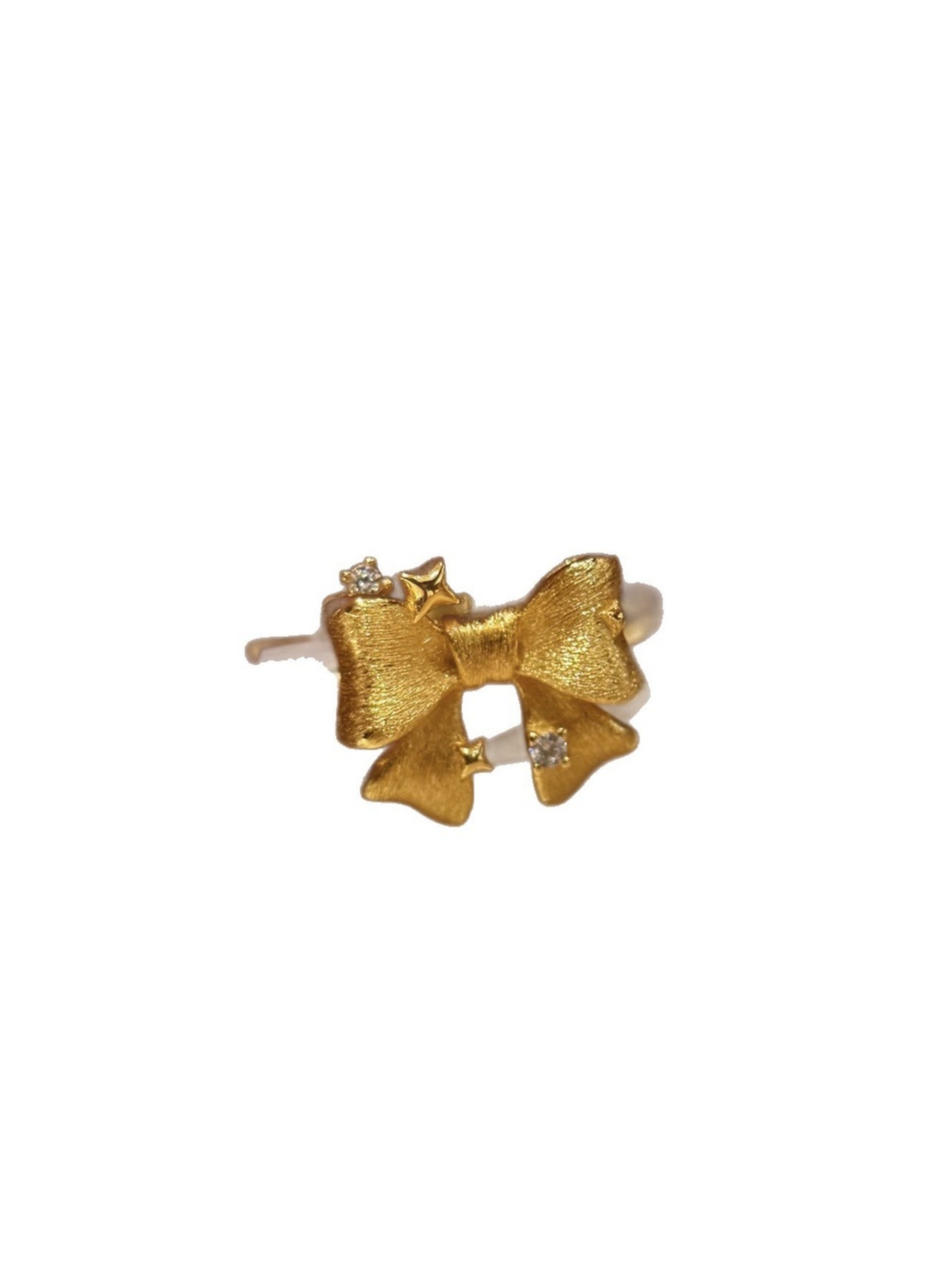 Golden Bow and Star Ring