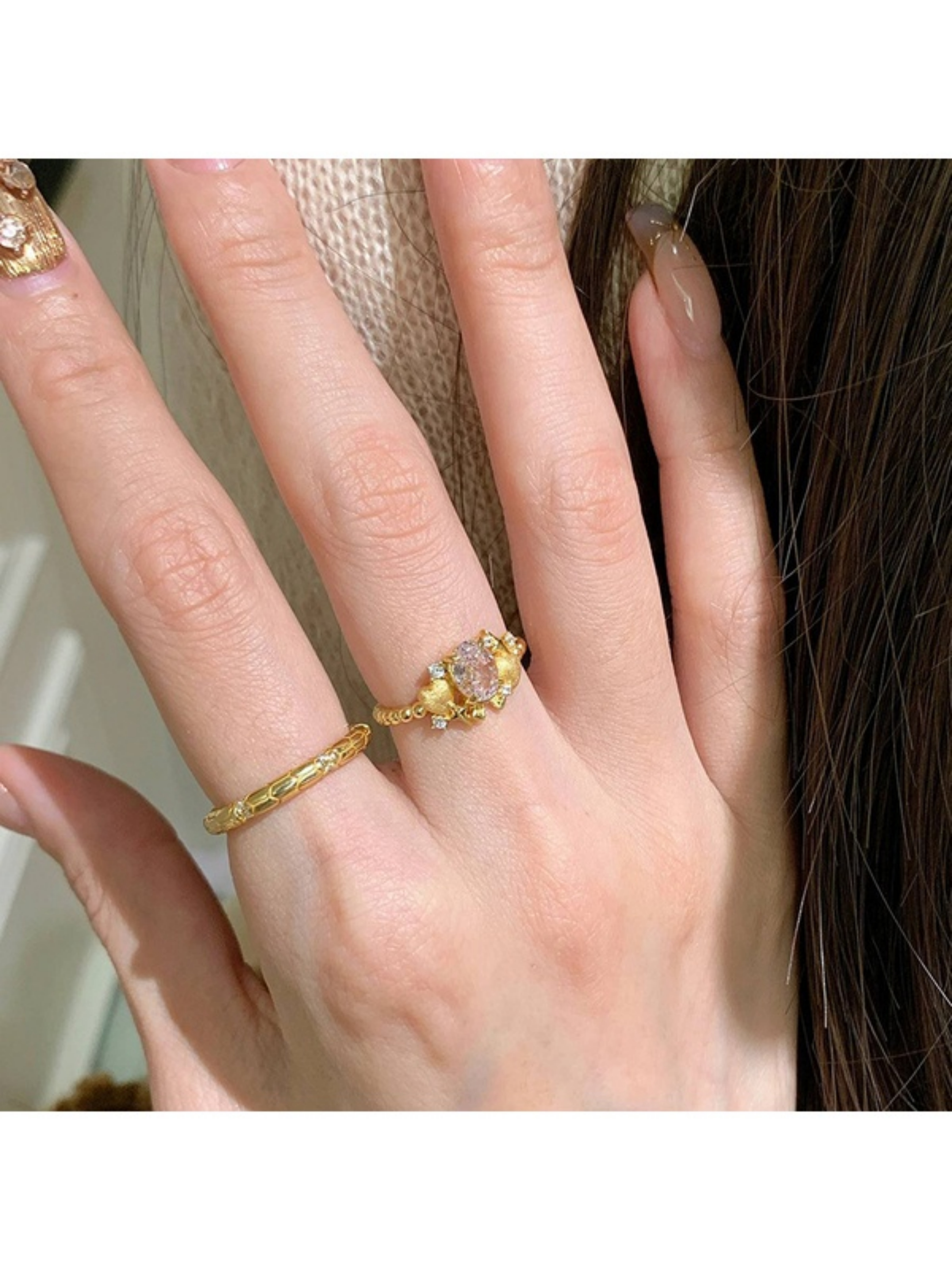 Golden Star and Heart Ring