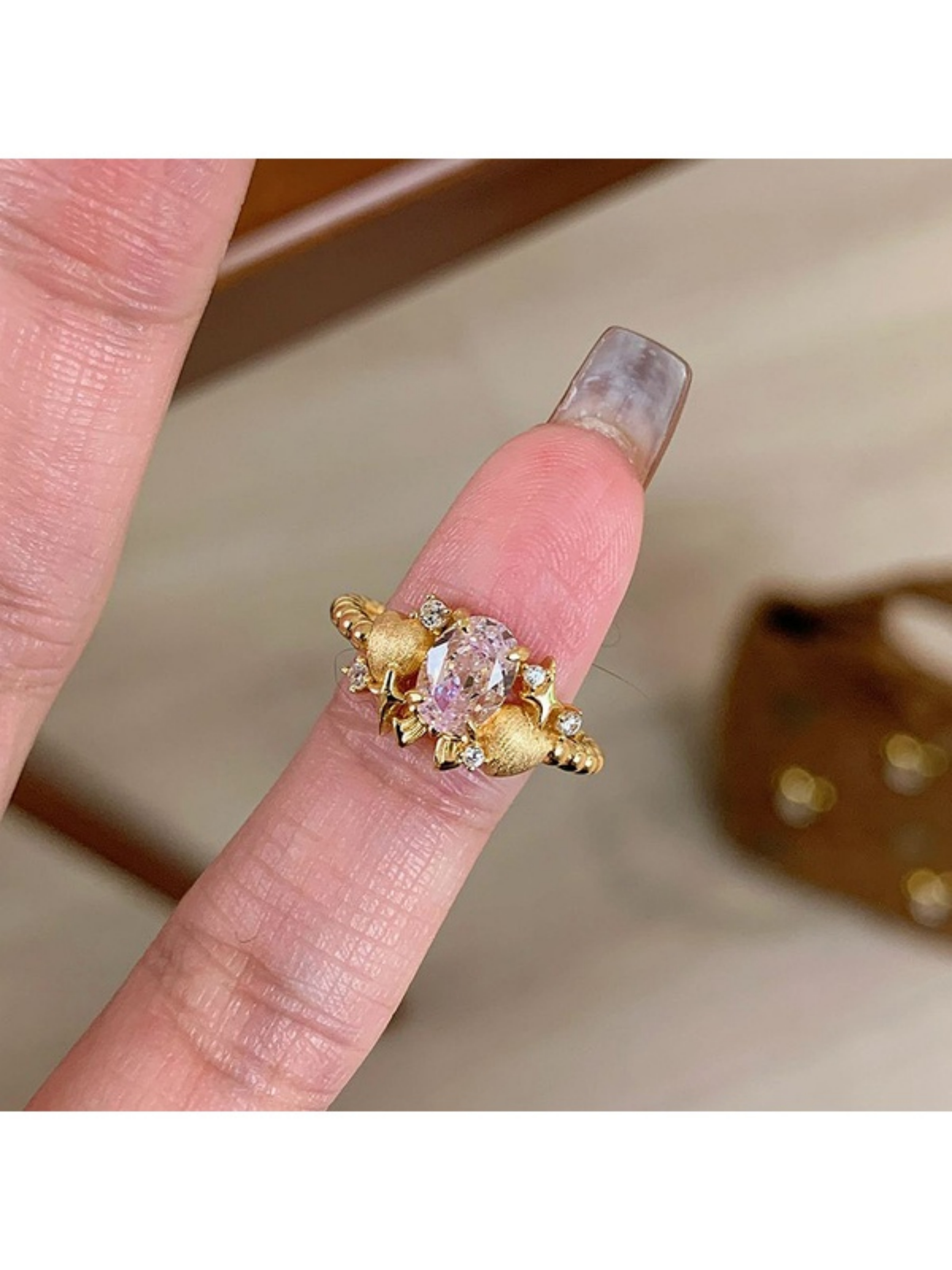 Golden Star and Heart Ring