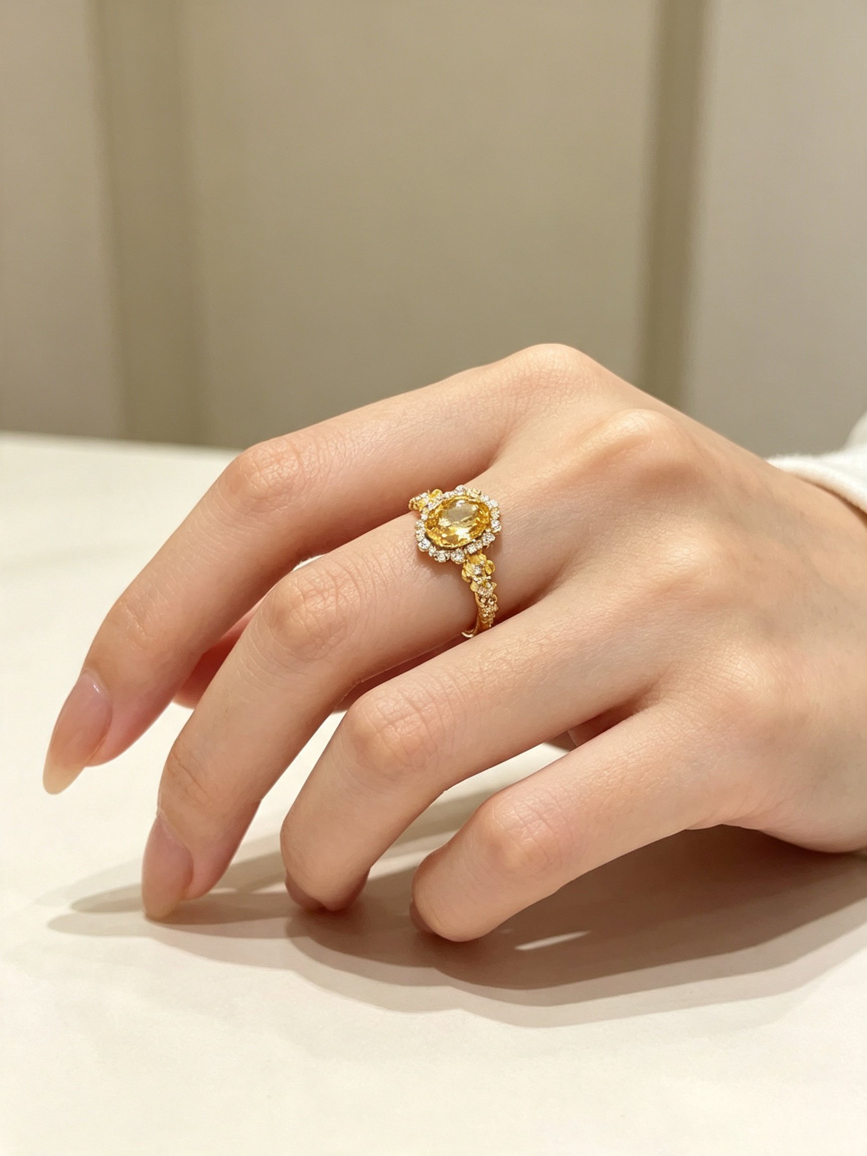 Golden Blossom Ring