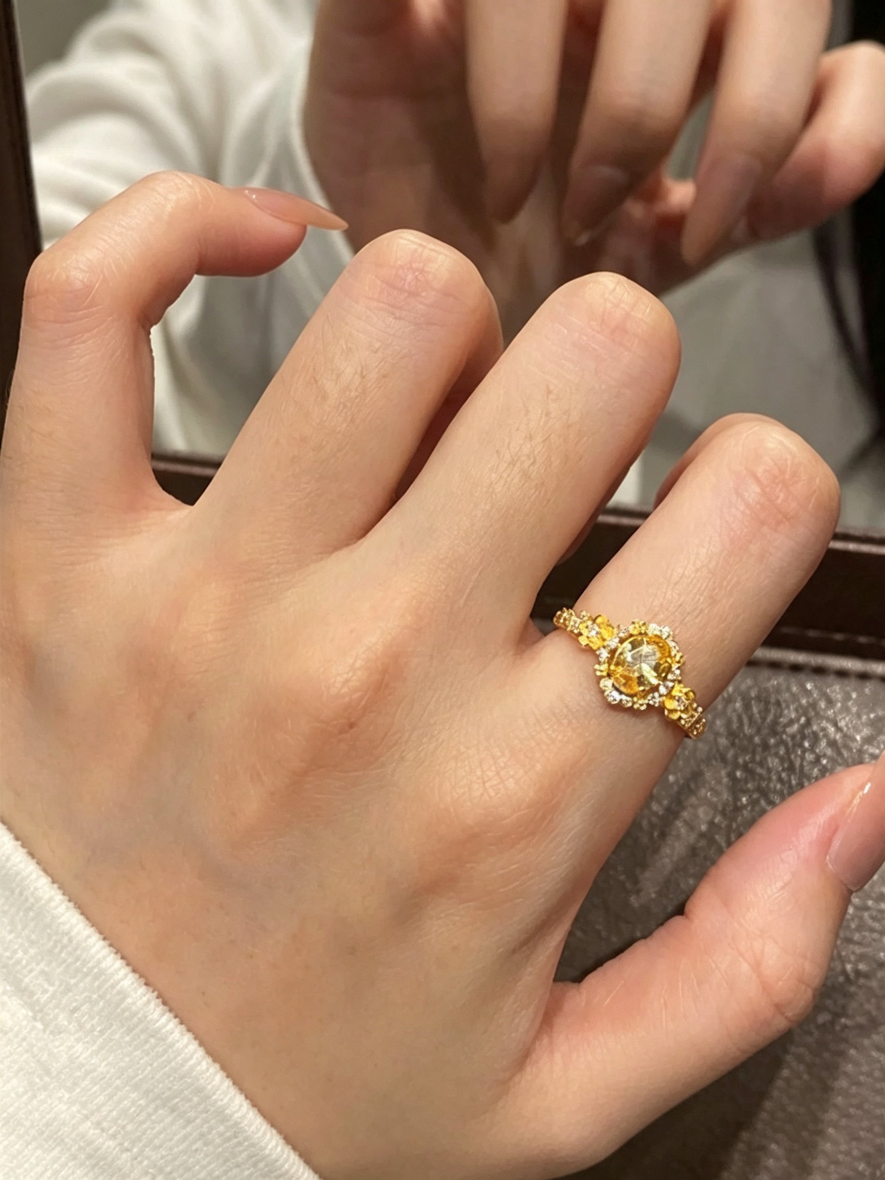 Golden Blossom Ring