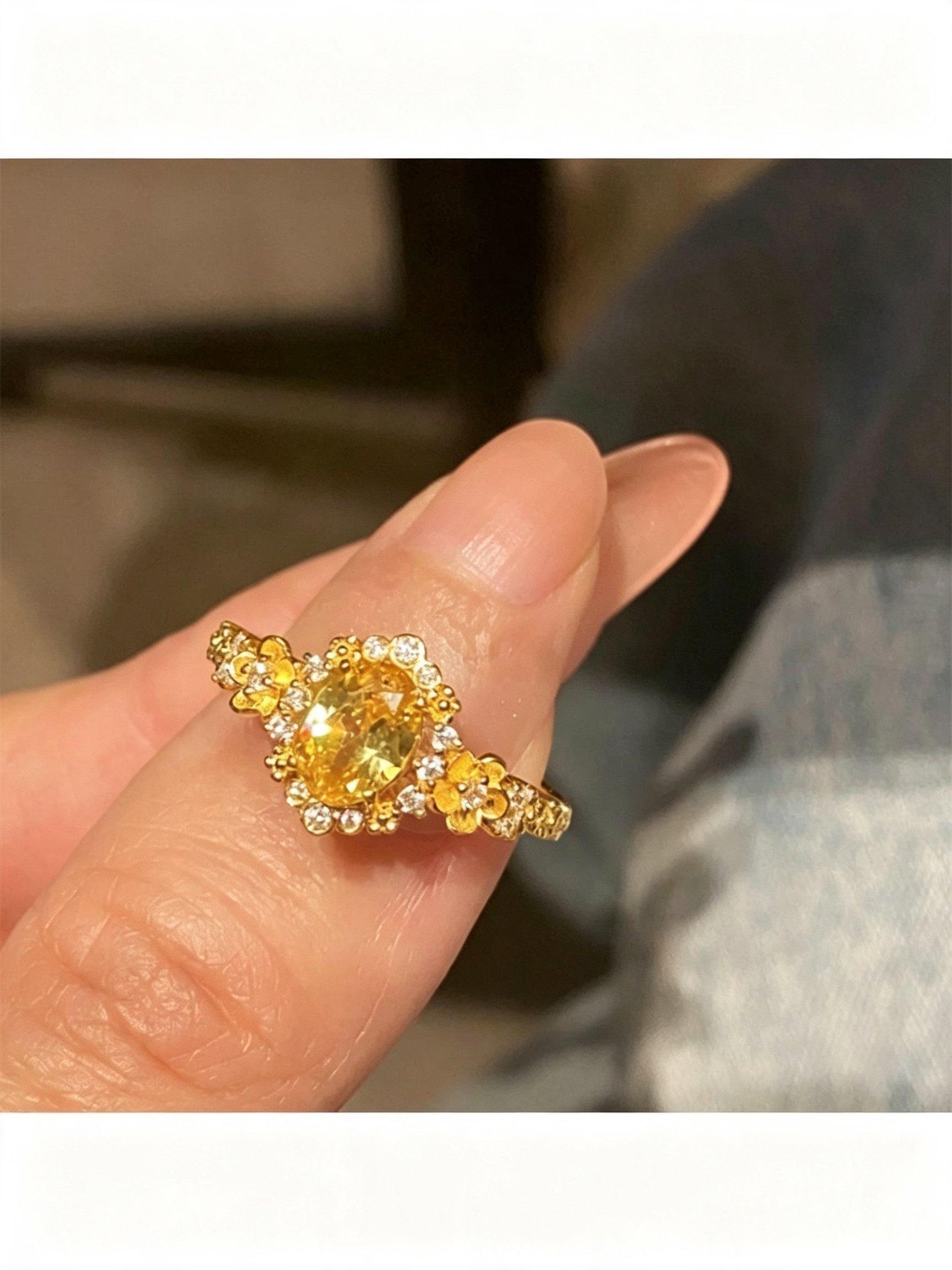 Golden Blossom Ring