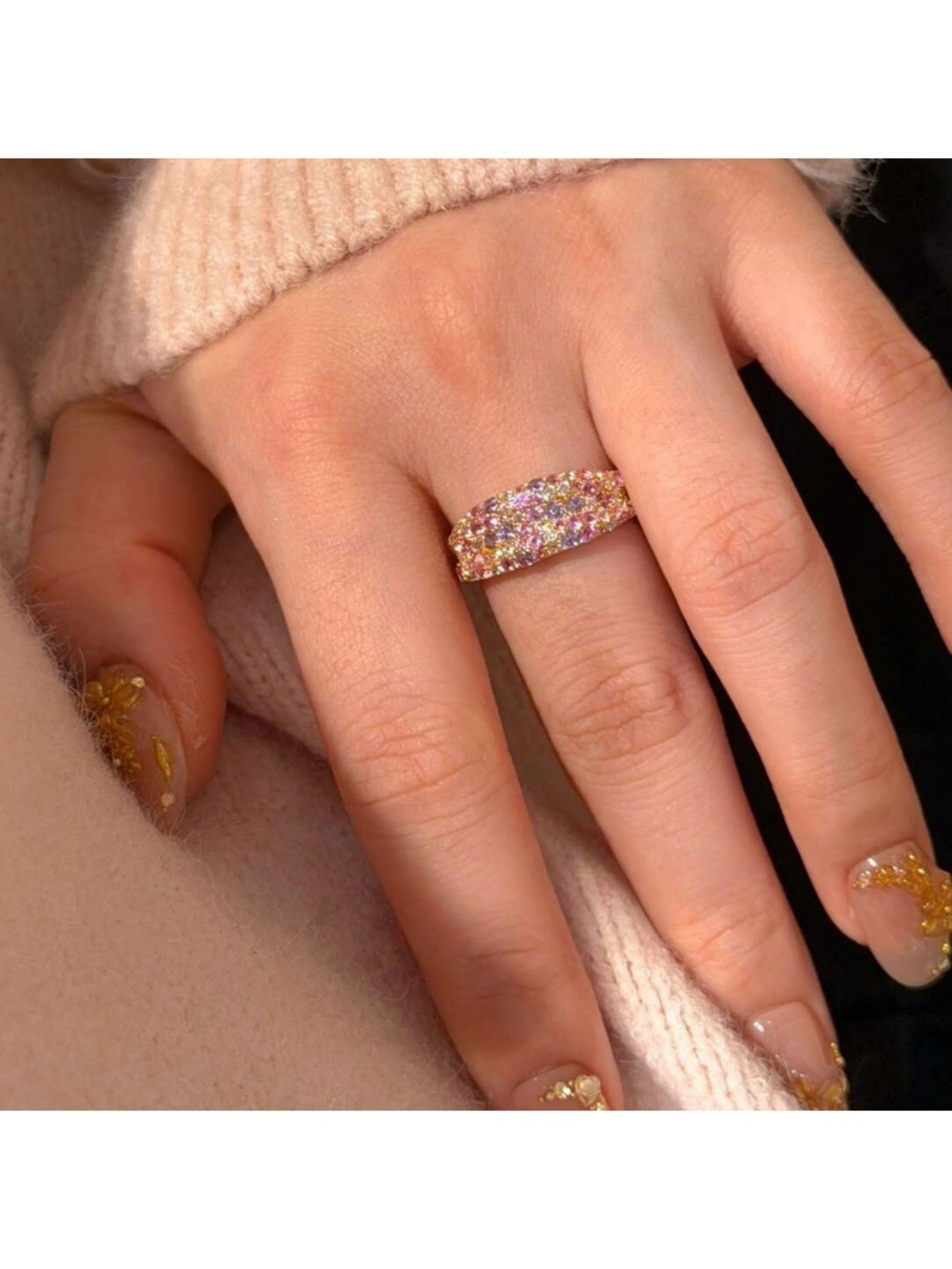 Golden Multi-Gemstone Ring