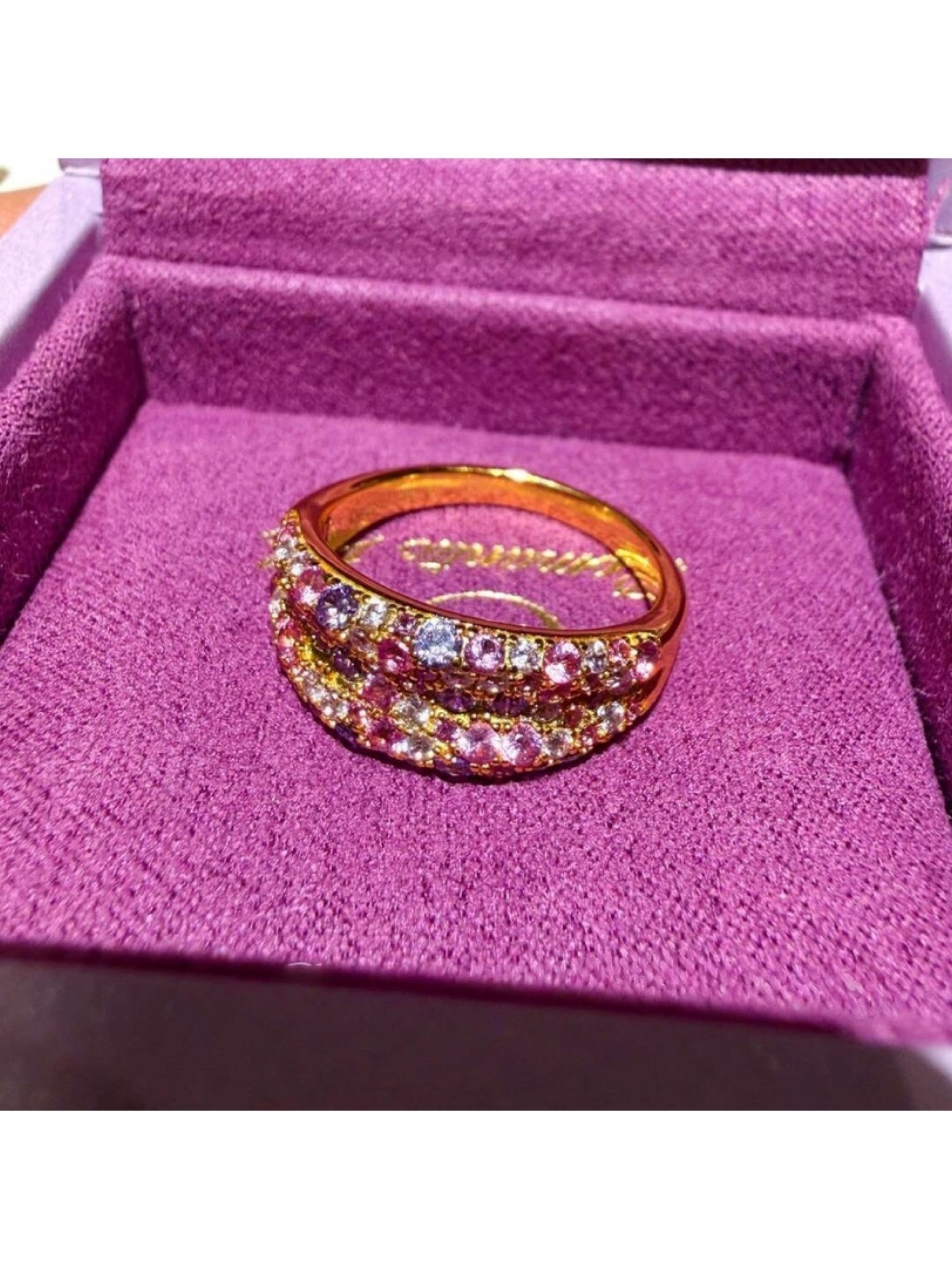 Golden Multi-Gemstone Ring