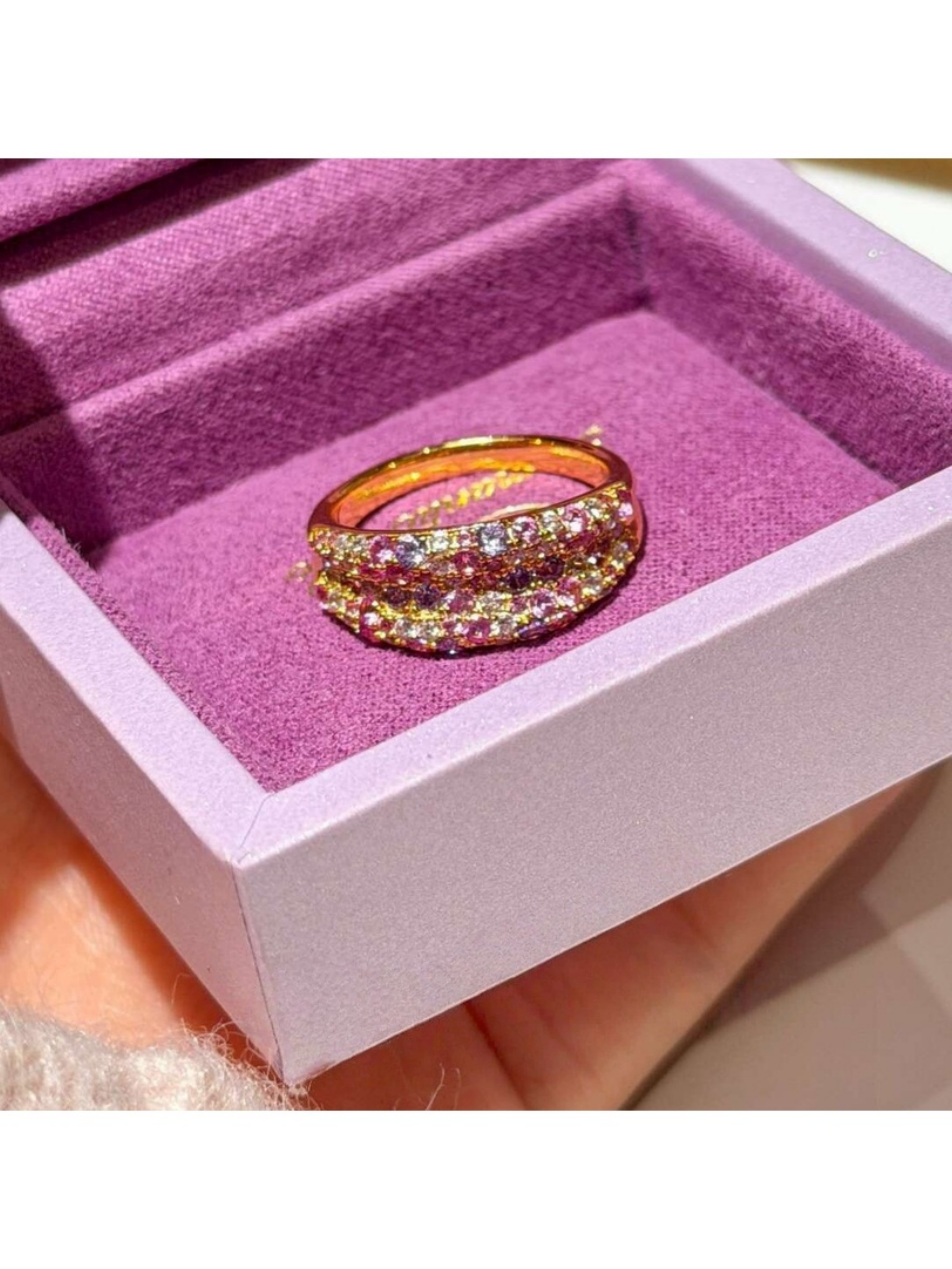 Golden Multi-Gemstone Ring