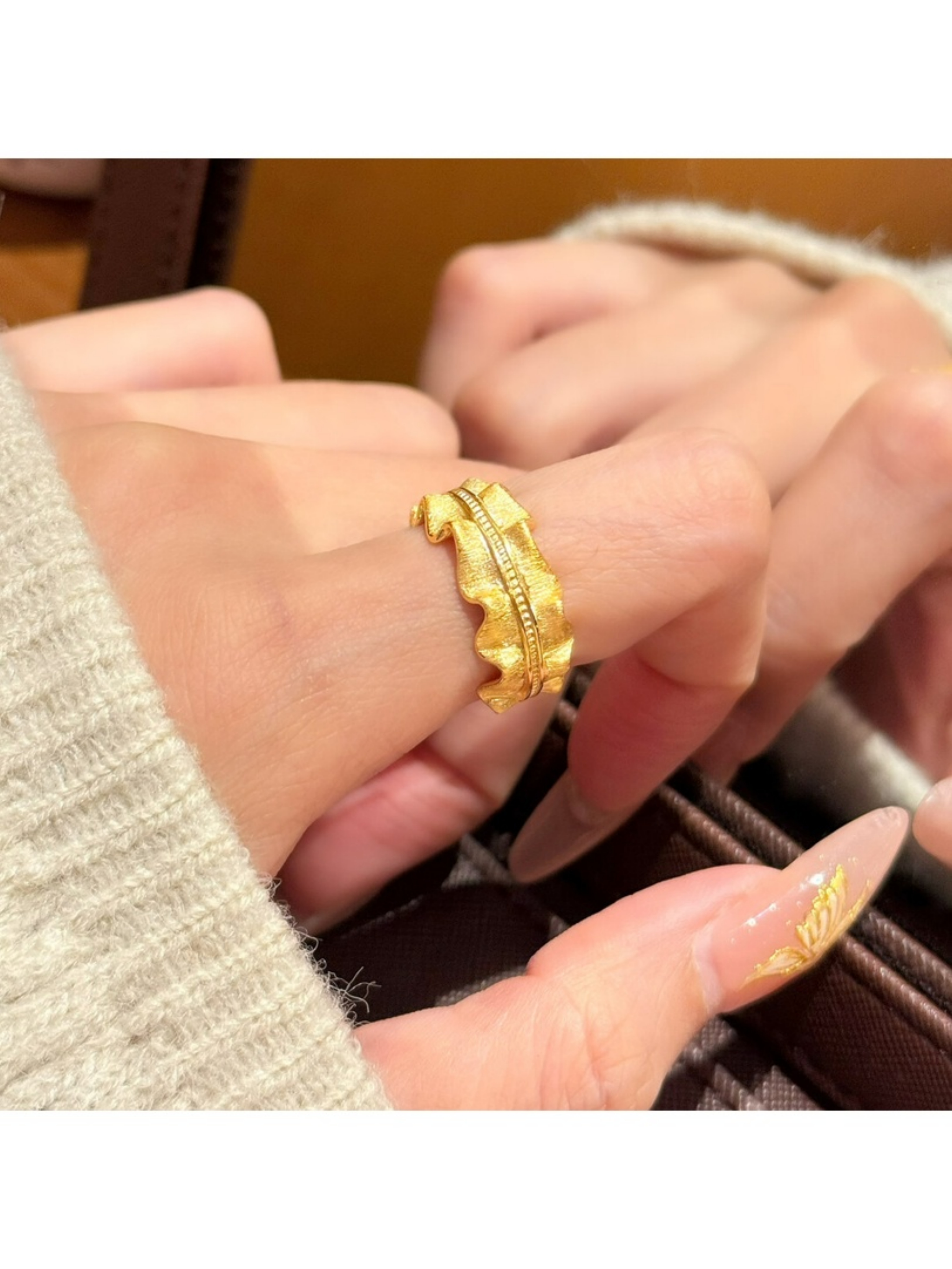 Gold Wavy Ring