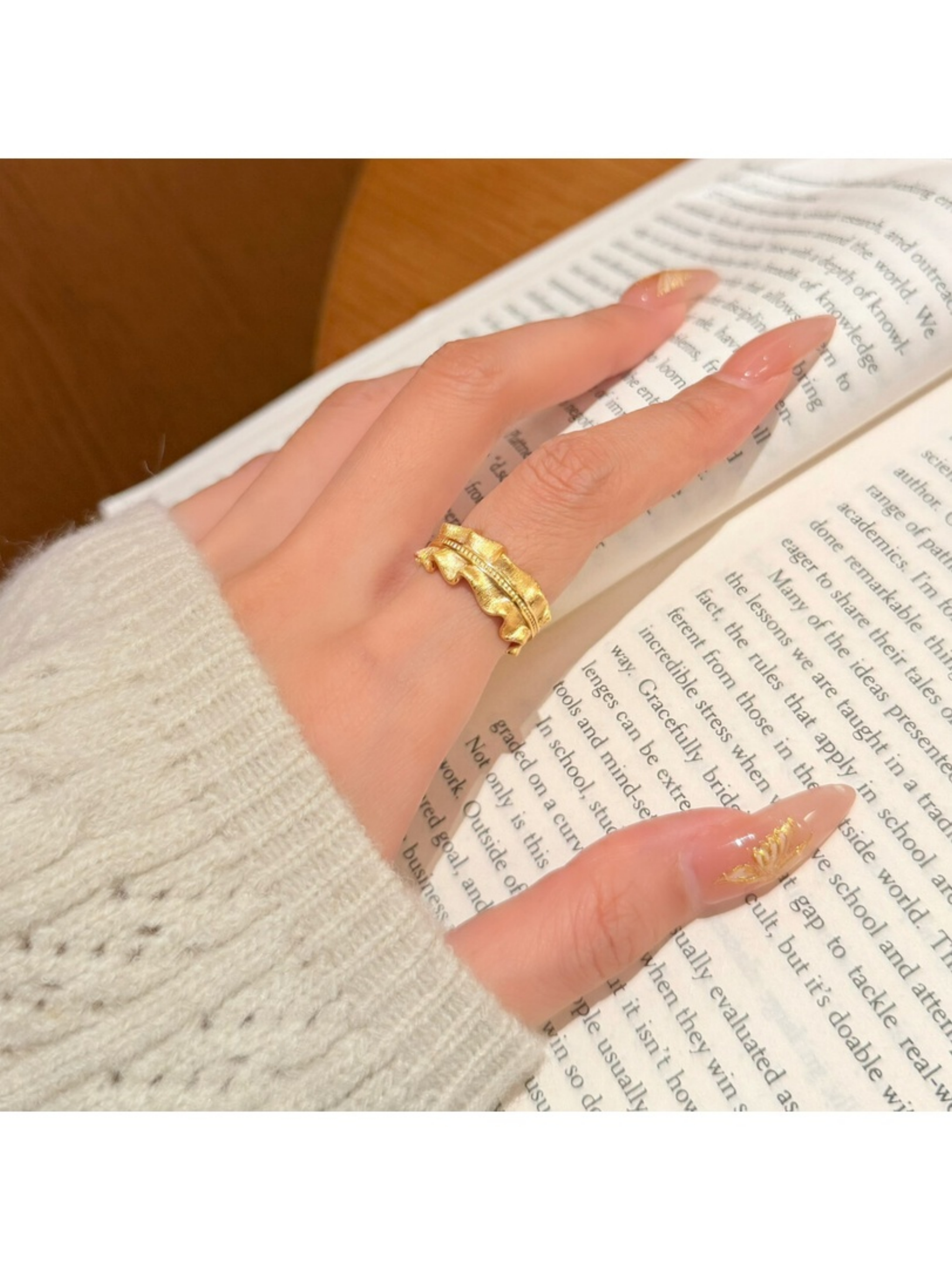 Gold Wavy Ring